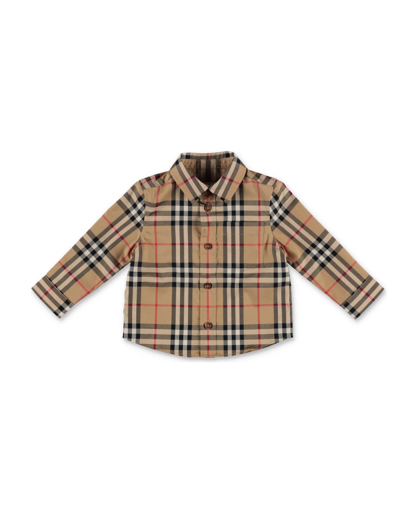 Burberry Checked Long-sleeved Shirt - Archive beige ip chk