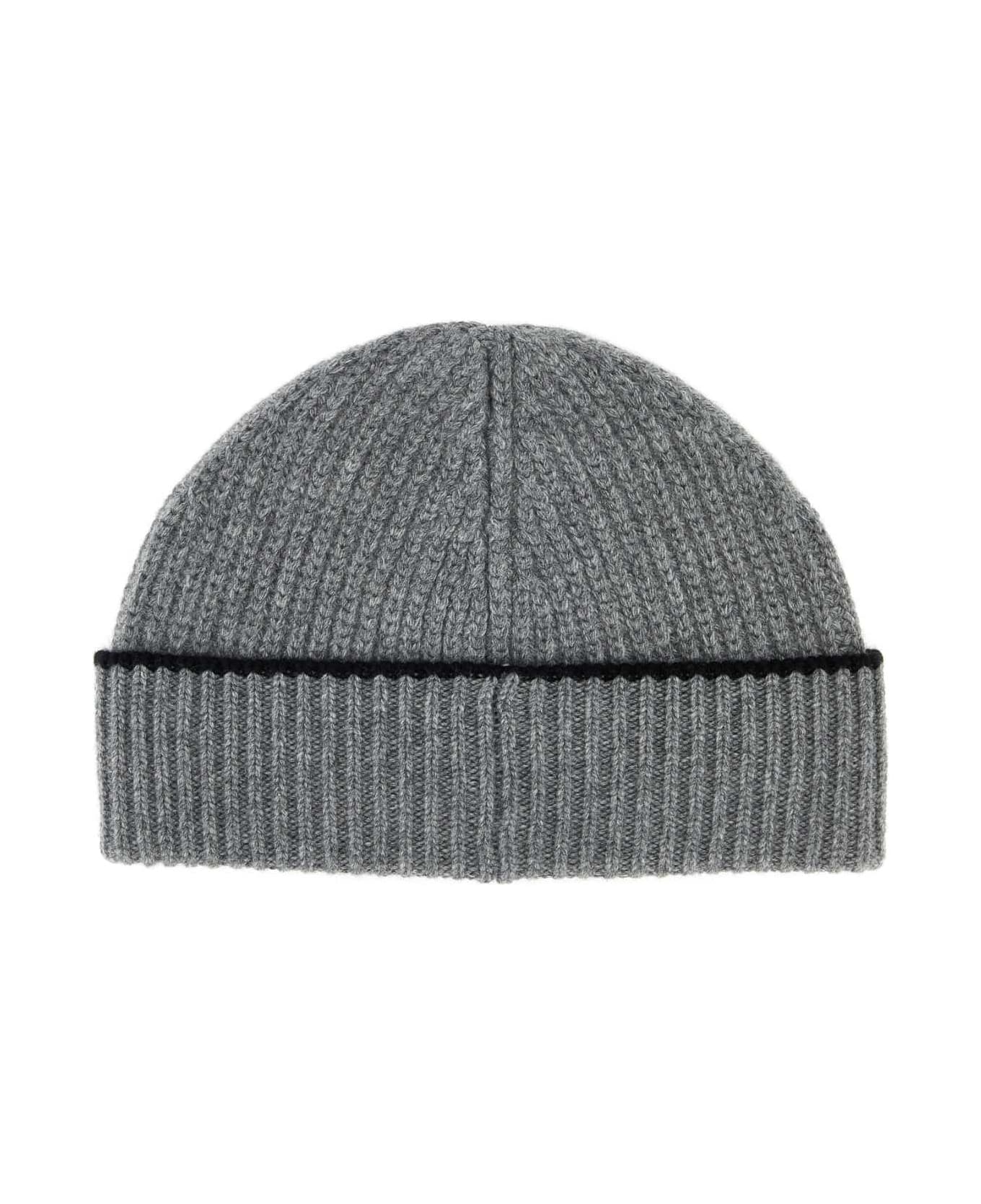 Chloé Grey Wool Blend Beanie Hat - DIVINEGREY