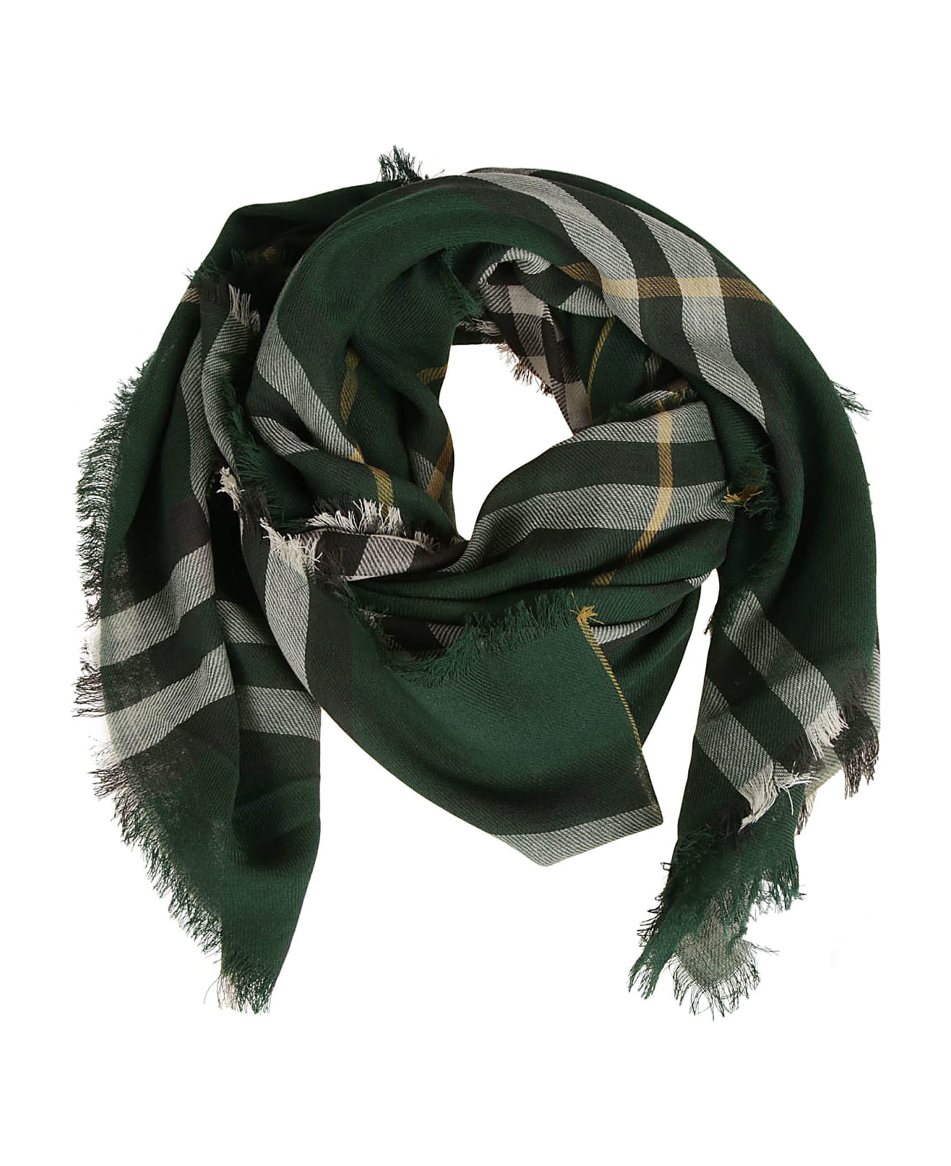 Burberry Giant Check Lightweight Scarf - Ivy