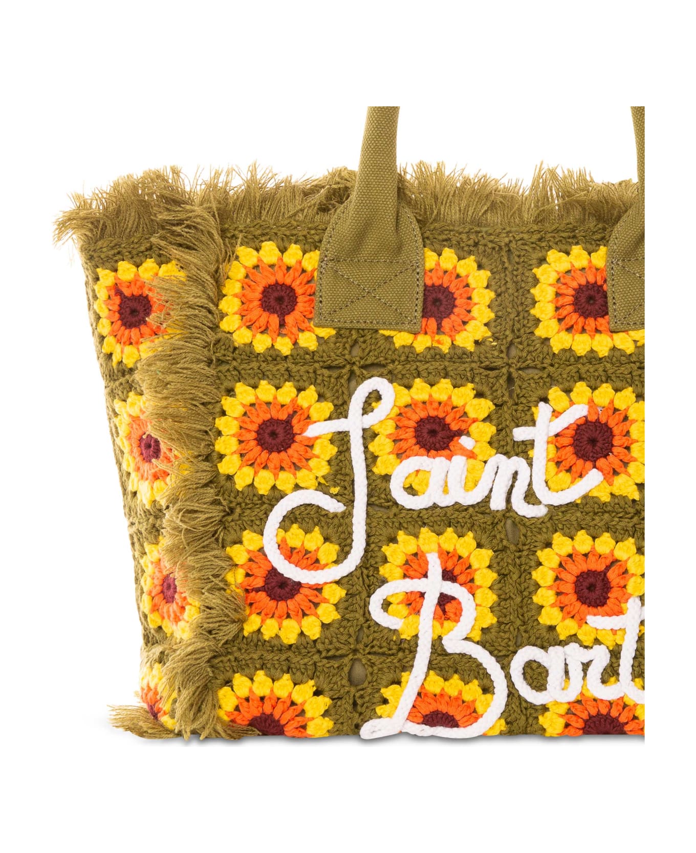 MC2 Saint Barth Vanity Crochet Flower Shoulder Bag - GREEN トートバッグ