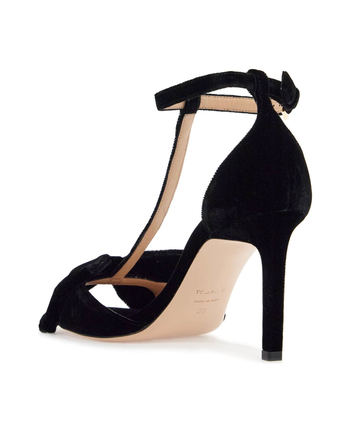 Tom Ford Velvet Sandals - BLACK (Black)