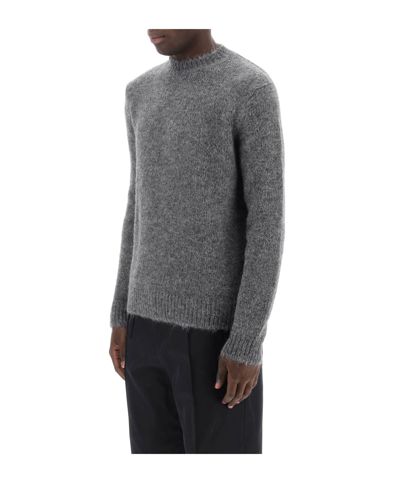 Jil Sander Alpaca Crew Neck Sweater - PEBBLE (Grey)
