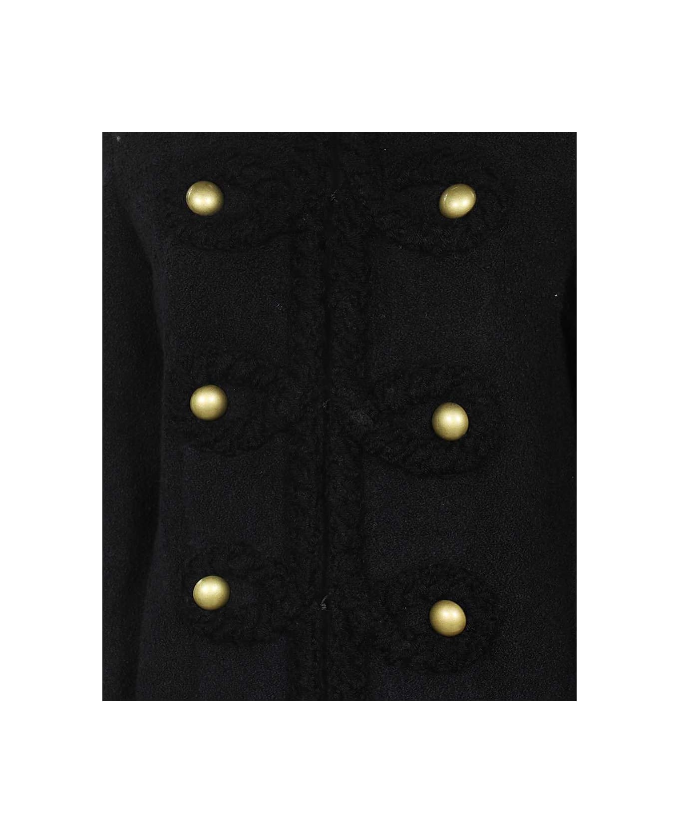 Moschino Single-breasted Long Coat - black