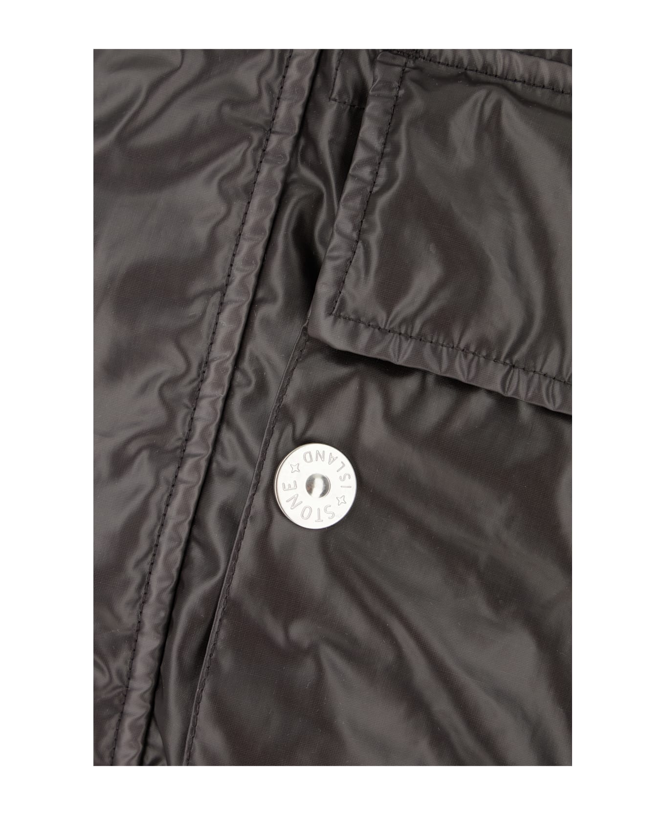 Stone Island Charcoal Cotton Padded Jacket - Antracite