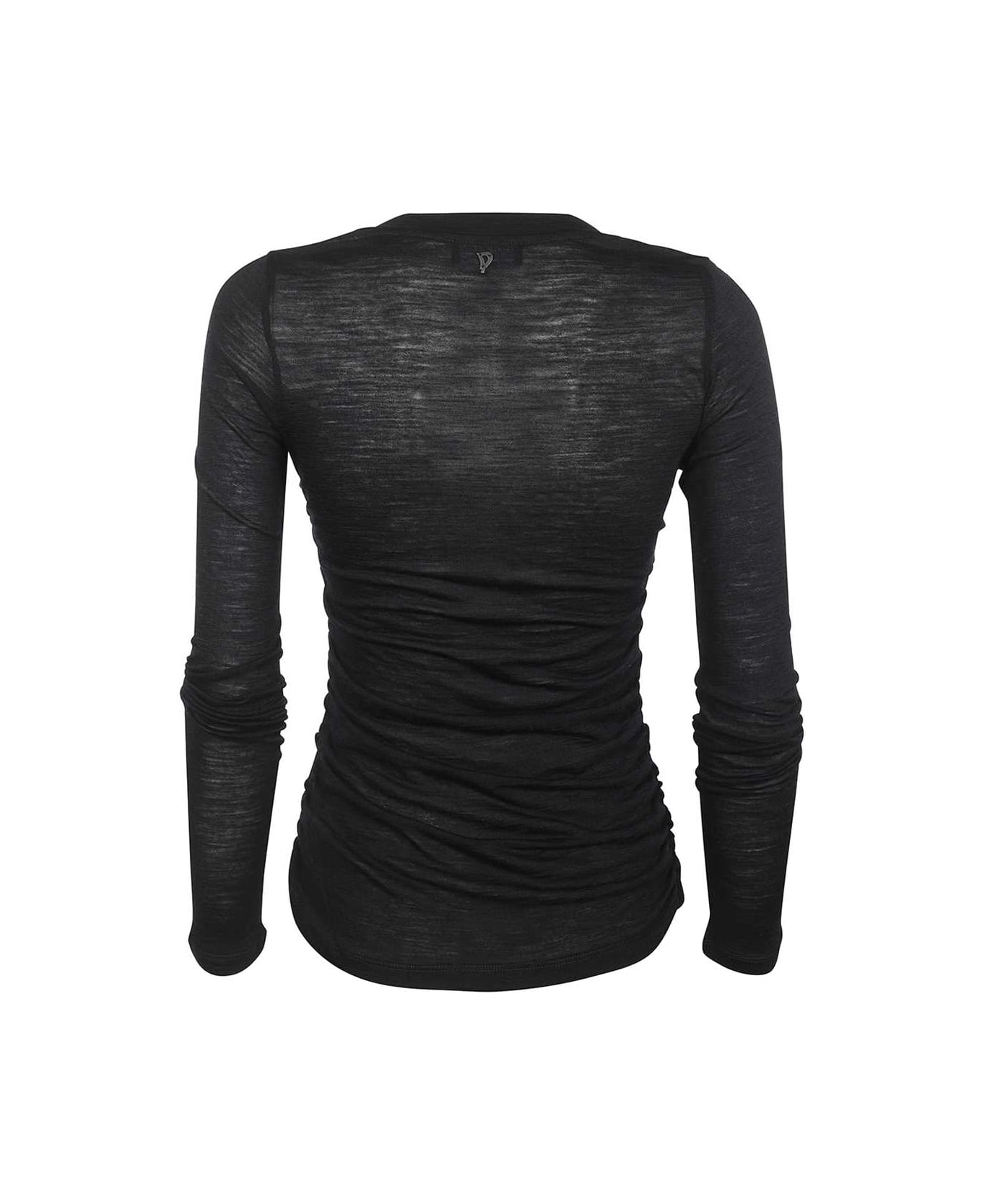 Dondup Long Sleeve Wool T-shirt - black