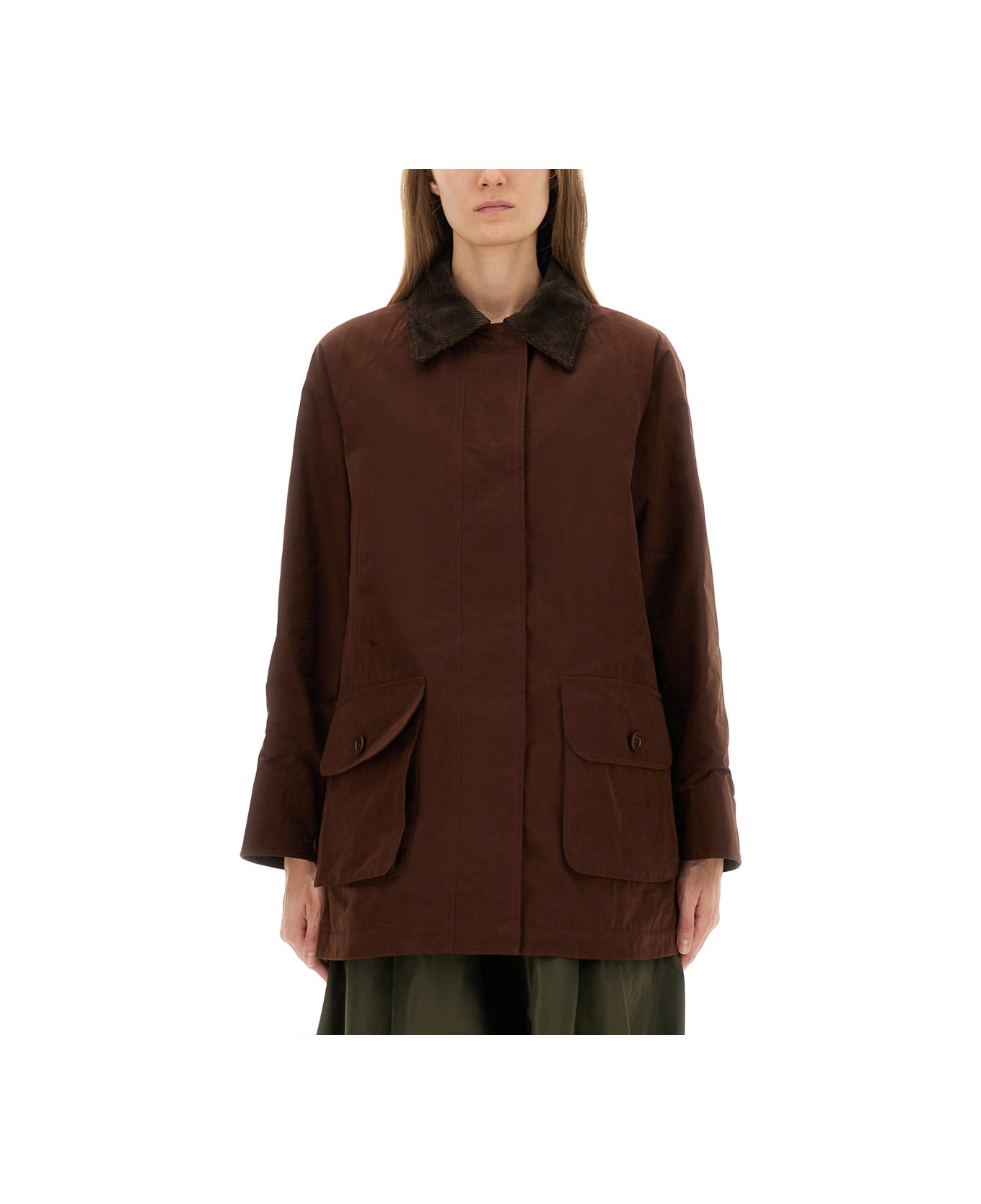 Aspesi Cotton Blend Canvas Jacket - BROWN