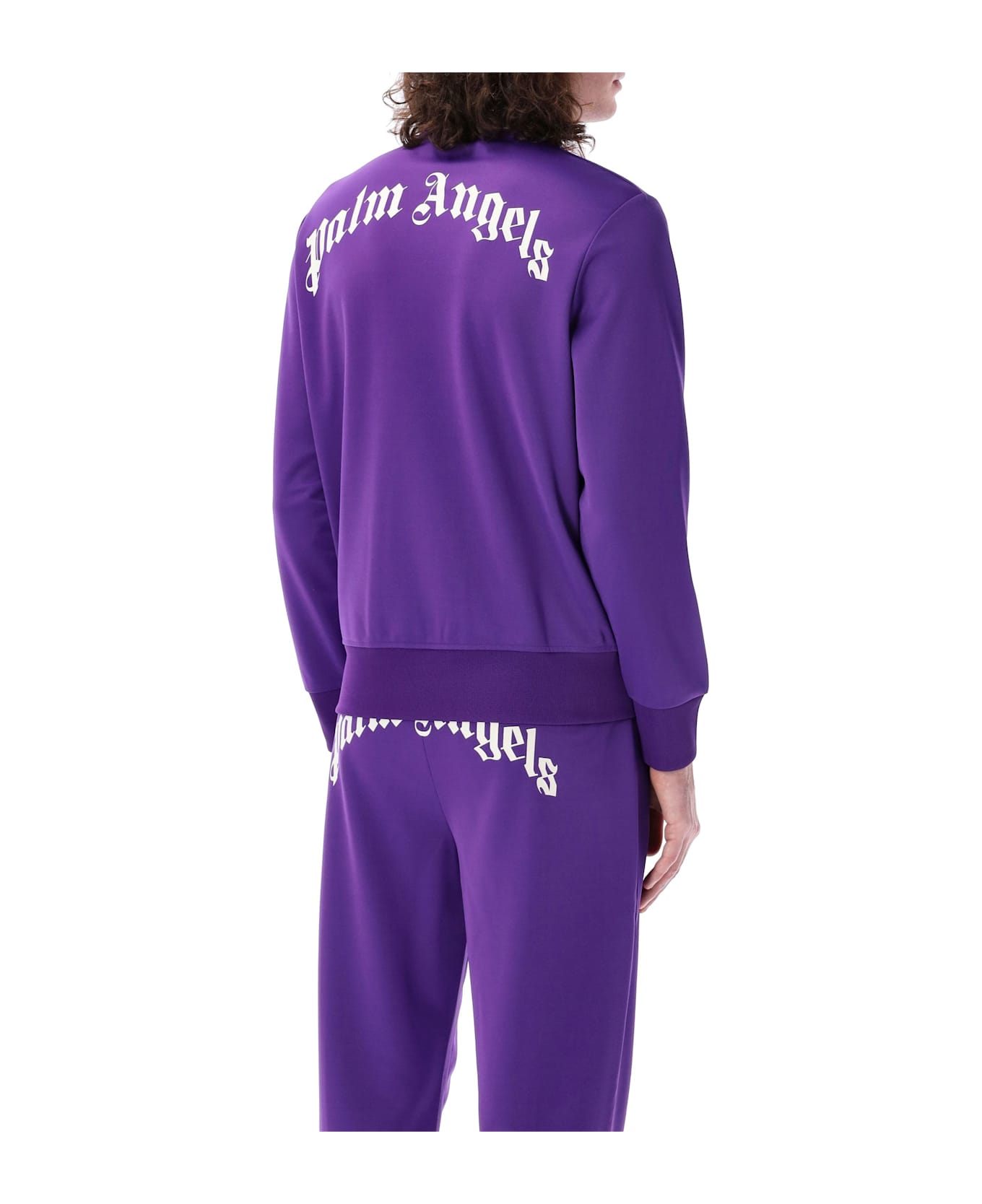 Palm Angels Curved Logo Track Jacket - PURPLE
