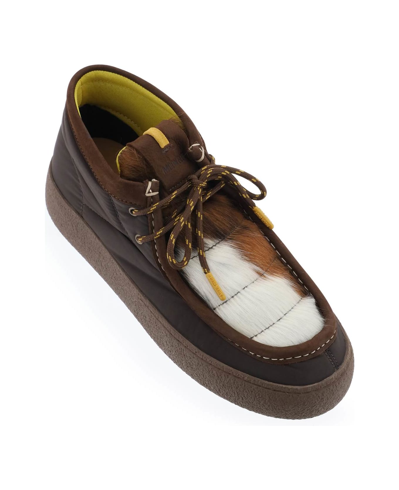 Moon Boot Mtrack Low Lace-ups - BROWN COW PRINT (White) ブーツ
