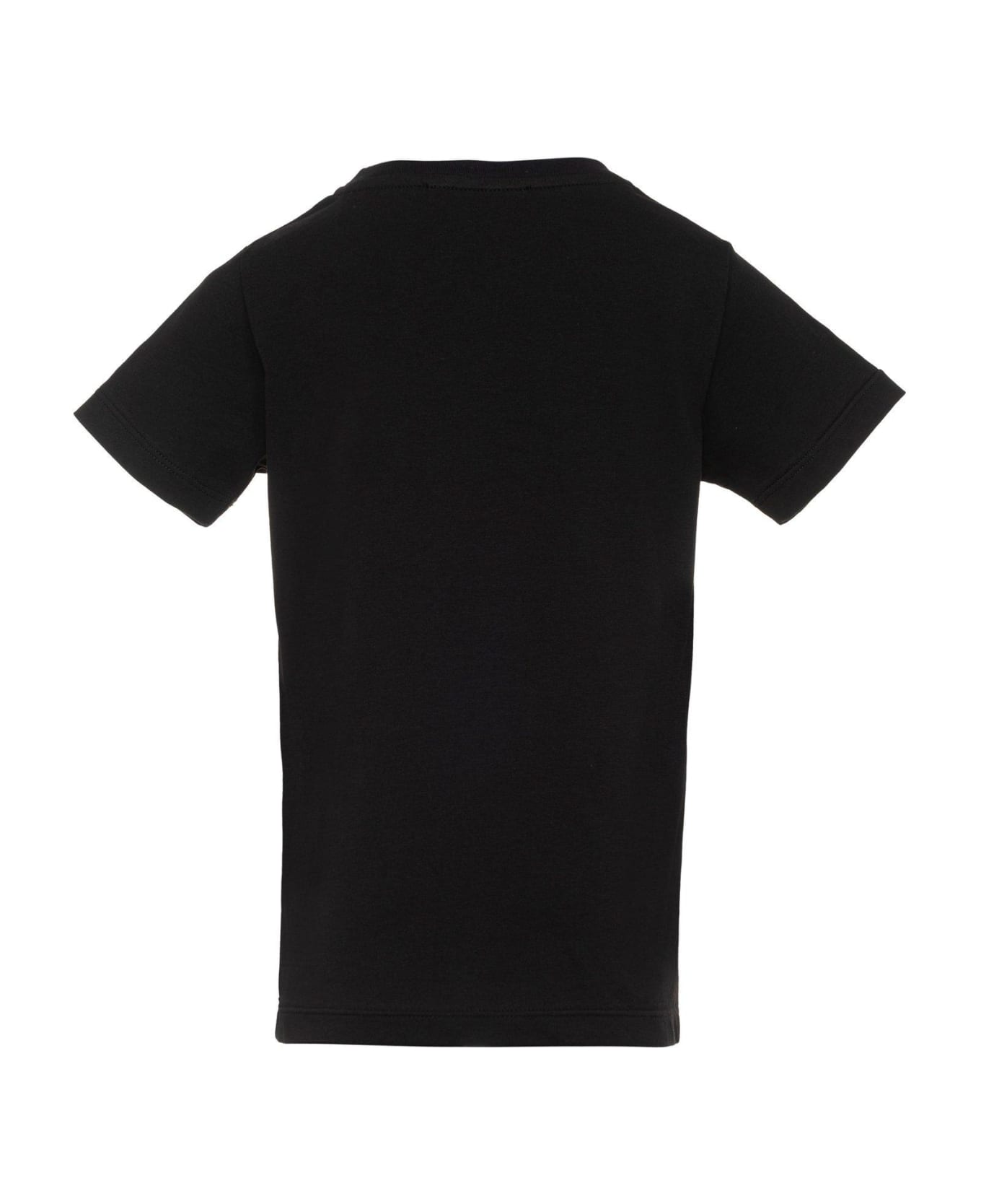 Balmain Logo Printed Crewneck T-shirt - Black/silver