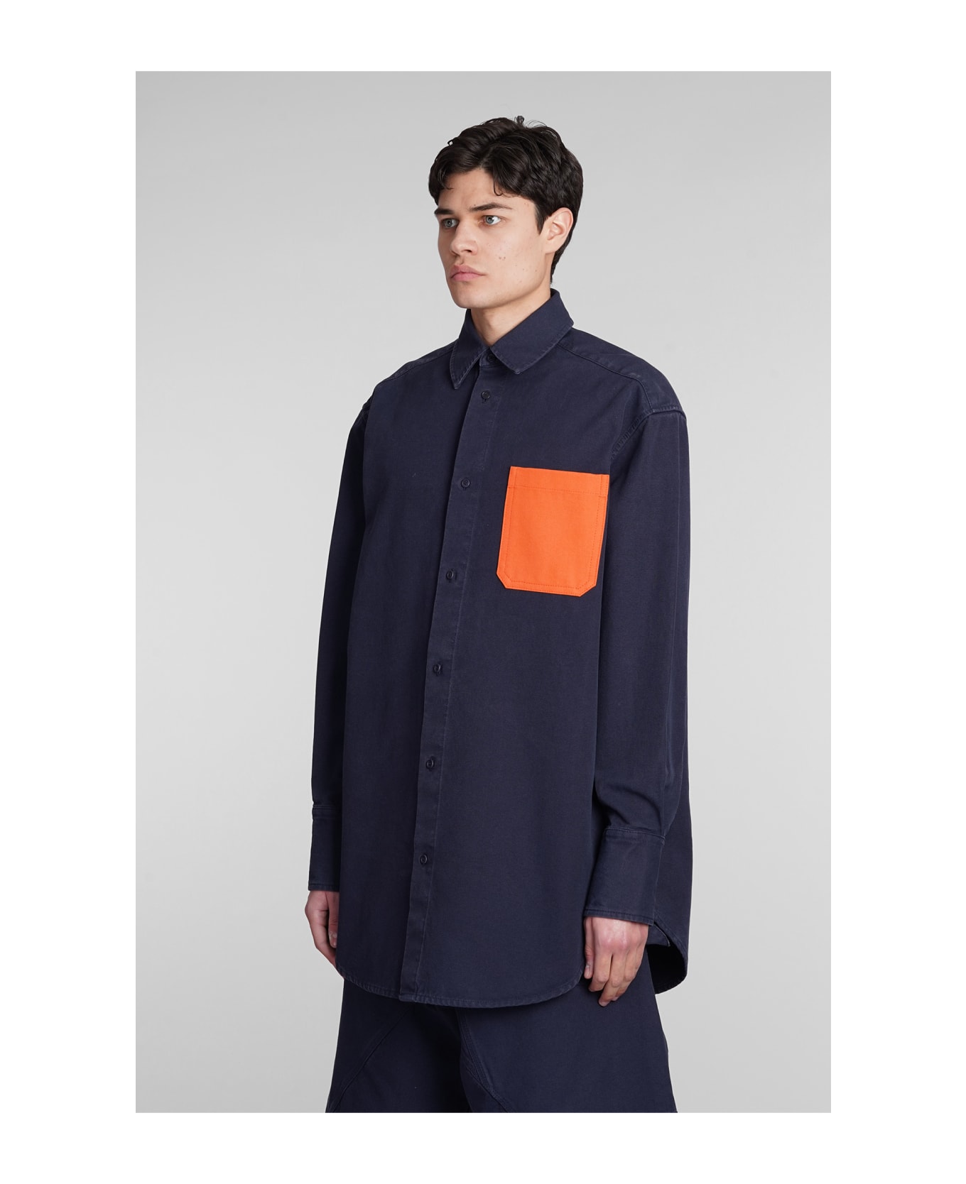 J.W. Anderson Shirt In Blue Cotton - Navy