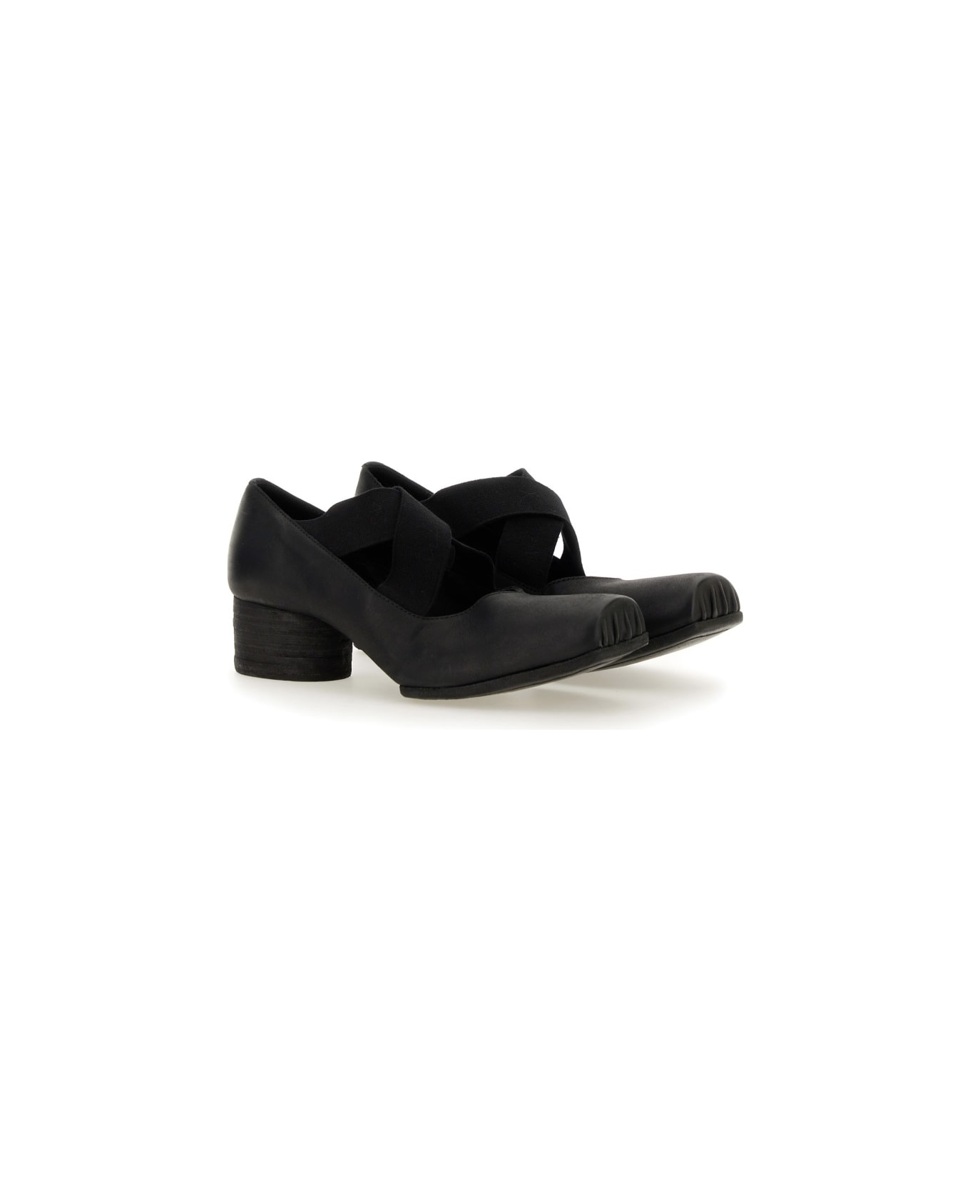 Uma Wang Leather Ballerina - BLACK