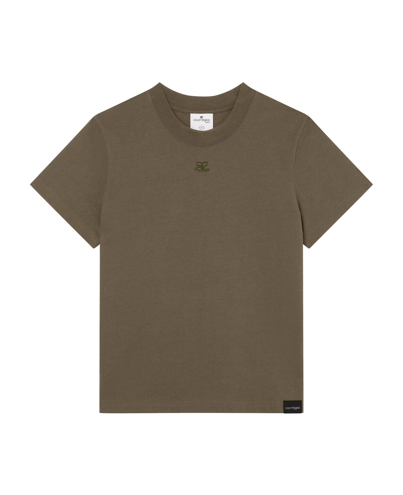 Courrèges T Shirt Girocollo - Camouflage Green
