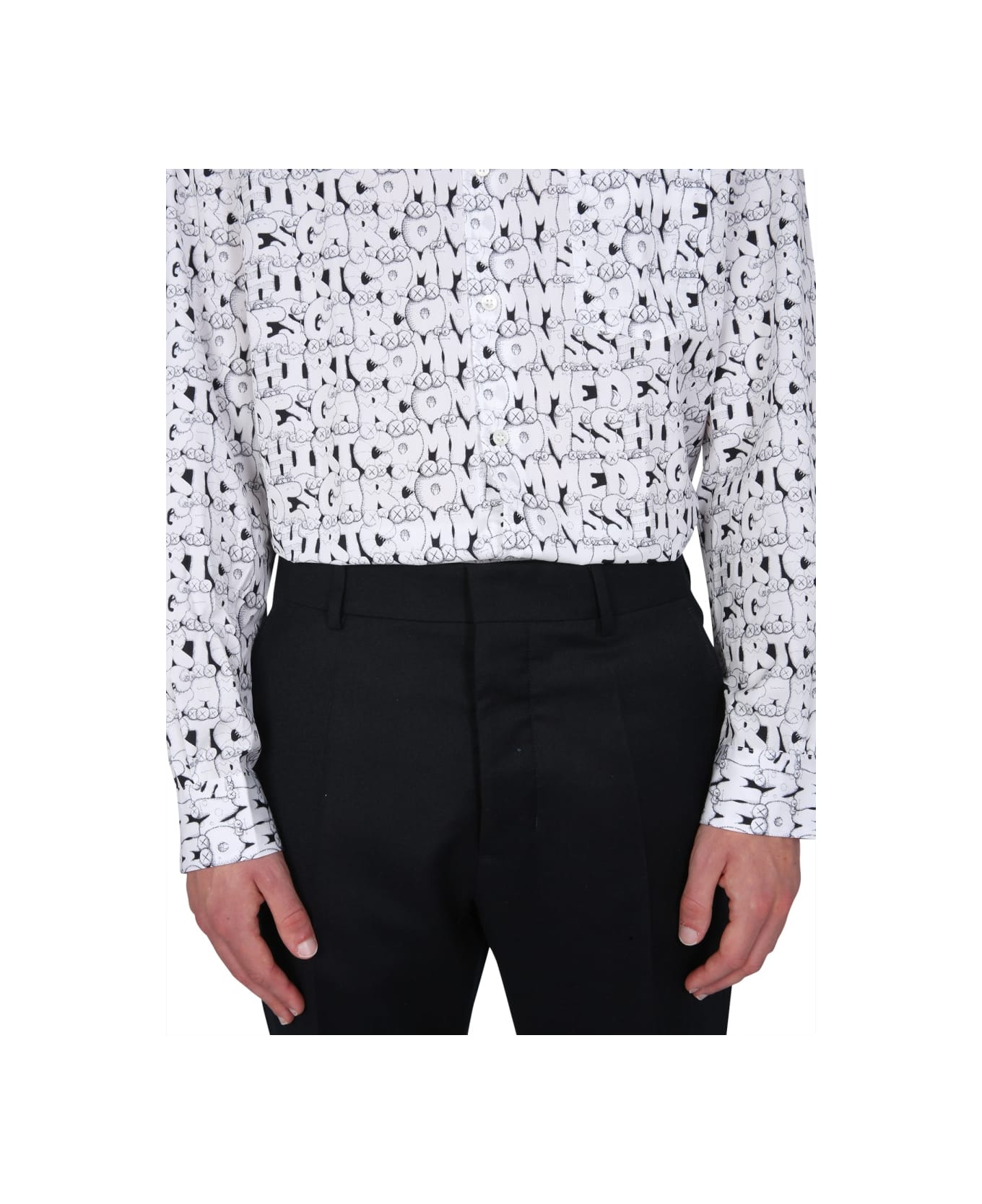 Comme des Garçons Shirt X Kaws Print Shirt - WHITE