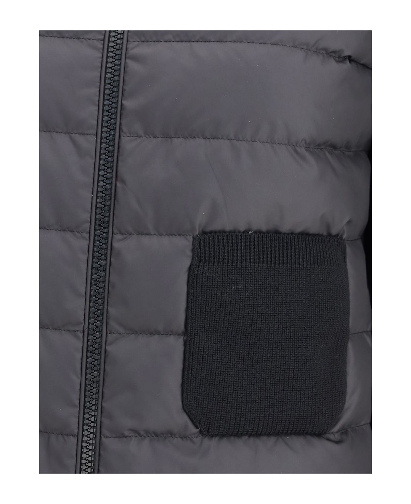 Moncler Zipped Up Black Cardigan