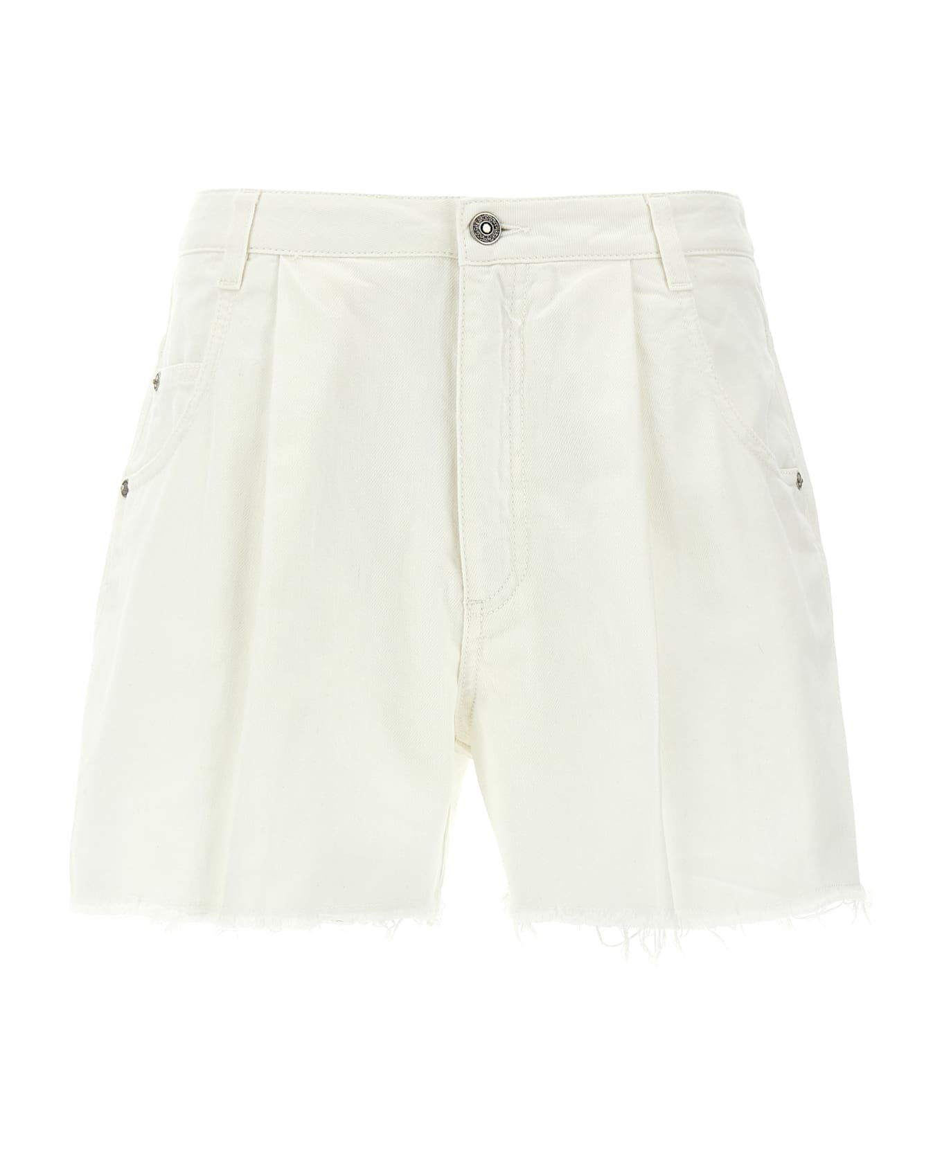 Ermanno Scervino Denim Bermuda Shorts - White