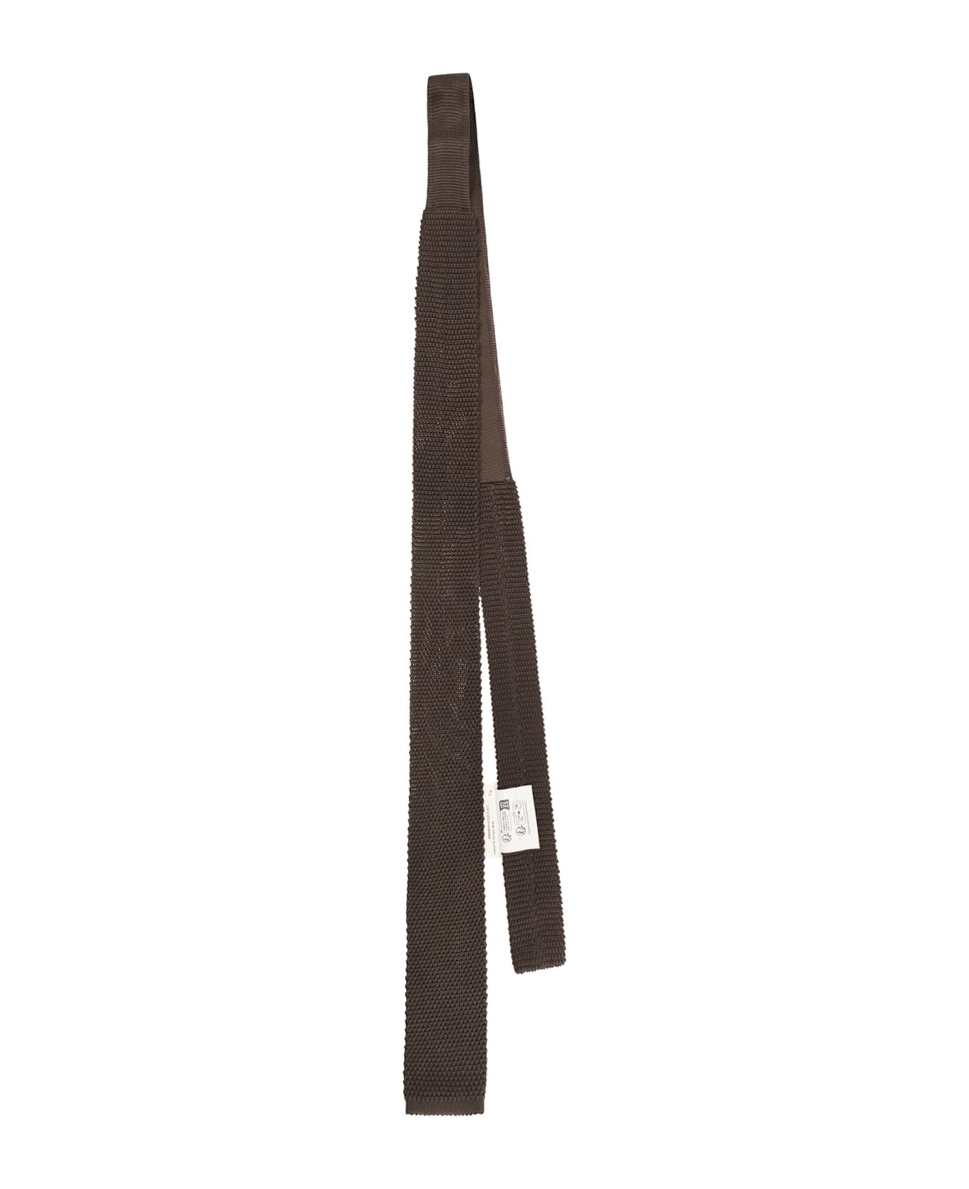 Brunello Cucinelli Silk Knit Tie - Dark Brown