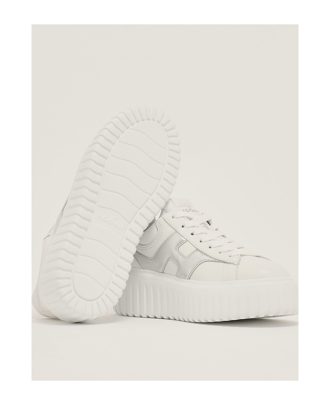 Hogan H Stripes H Spezzata Sneaker - BIANCO-ARGENTO