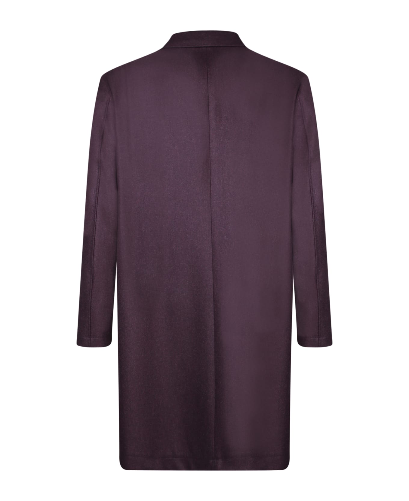 Canali Bordeaux Wool Coat - Bordeaux