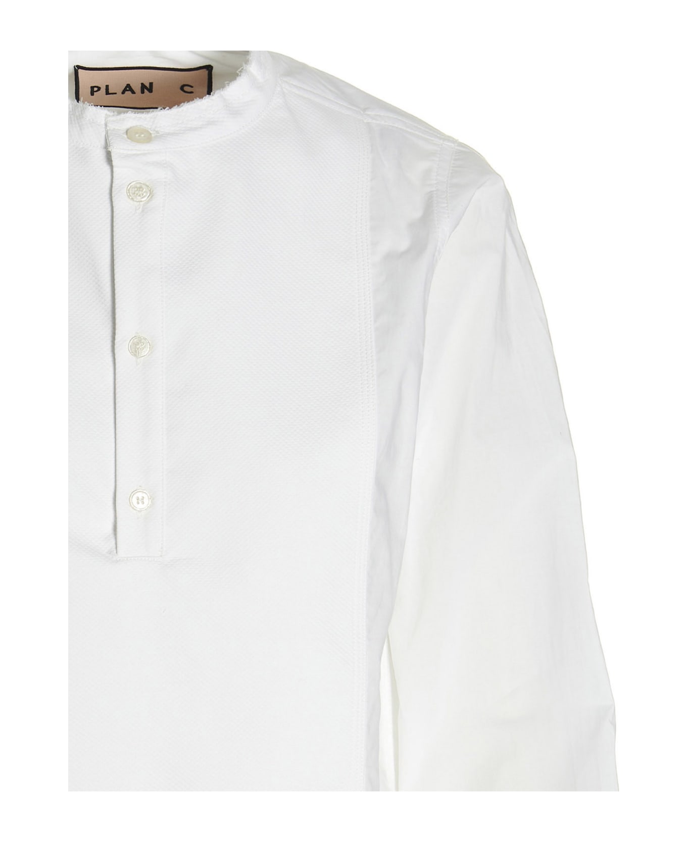 Plan C 'plastron Piqué Shirt - White