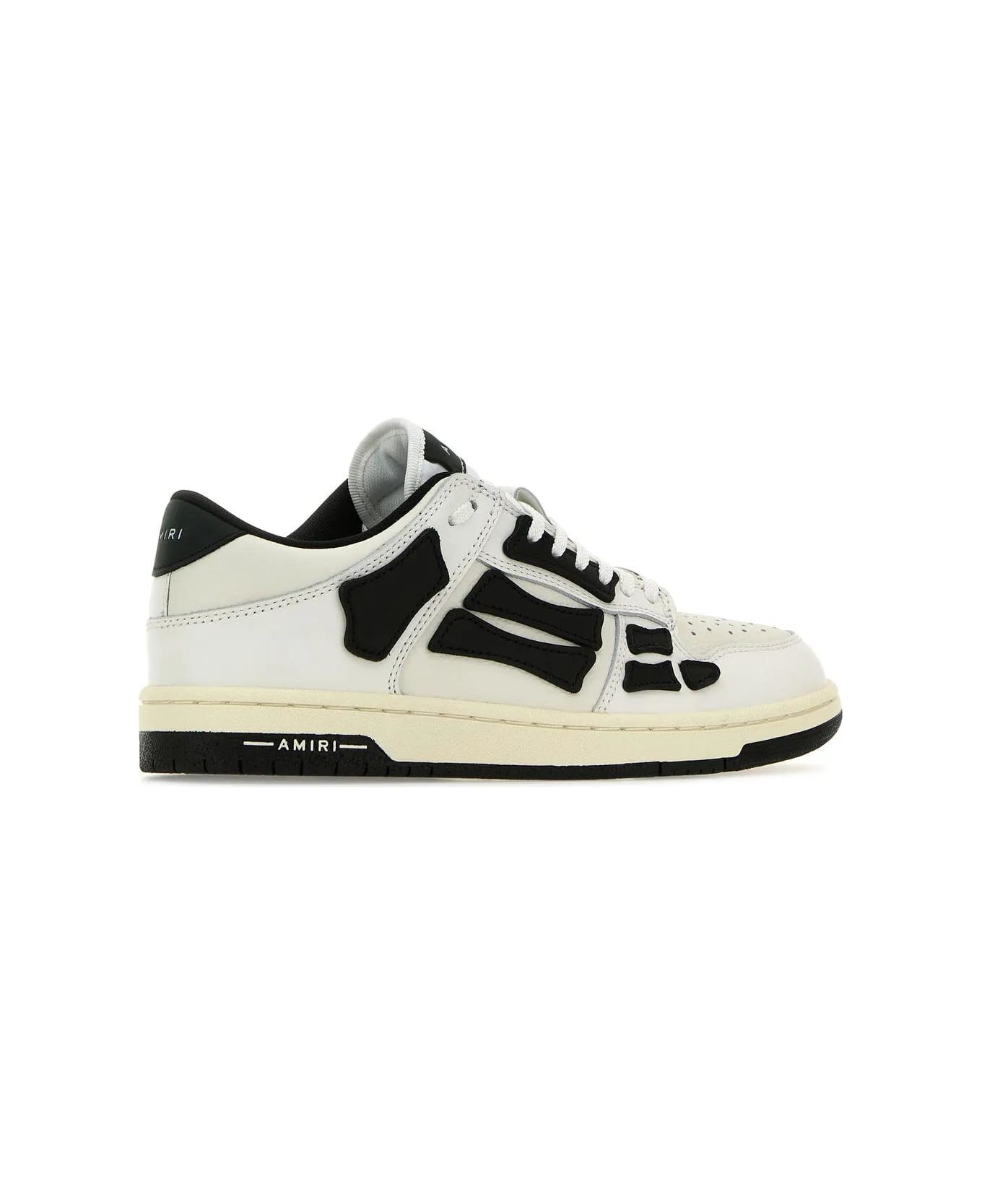 AMIRI Two-tone Leather Skel Sneakers