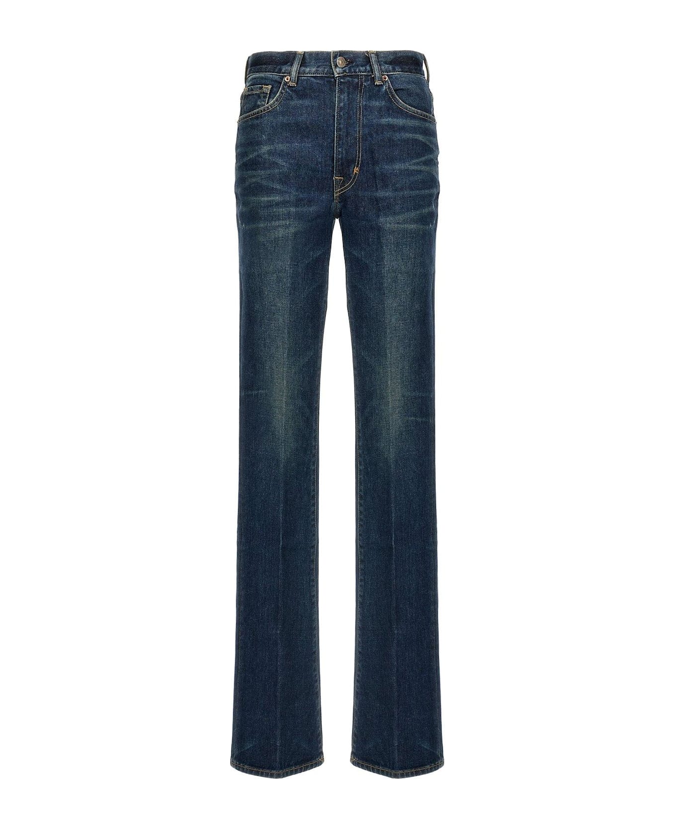 Tom Ford Stretch Raw Denim Flared Jeans - MID BLUE (Blue)