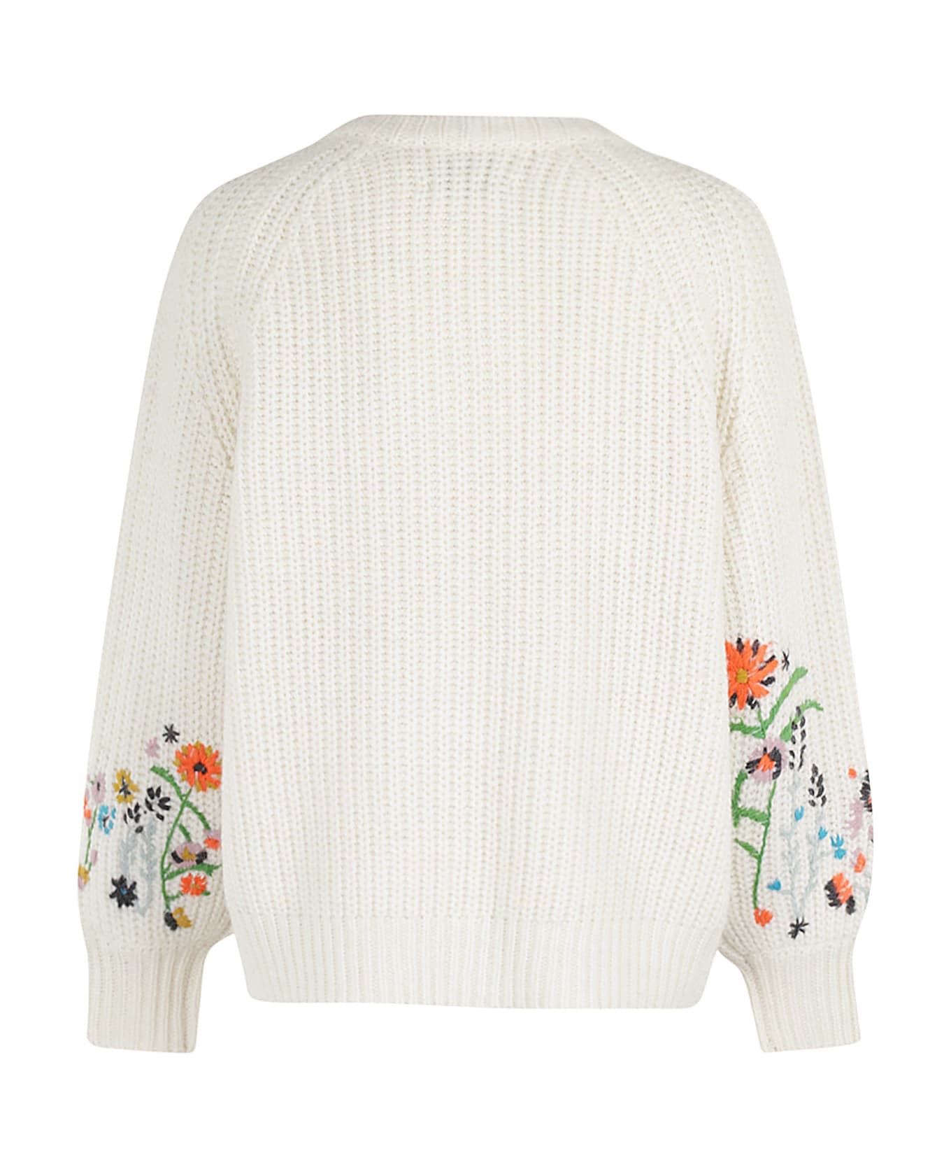 Essentiel Antwerp Glossy Embroidered Knit Pull - Off White