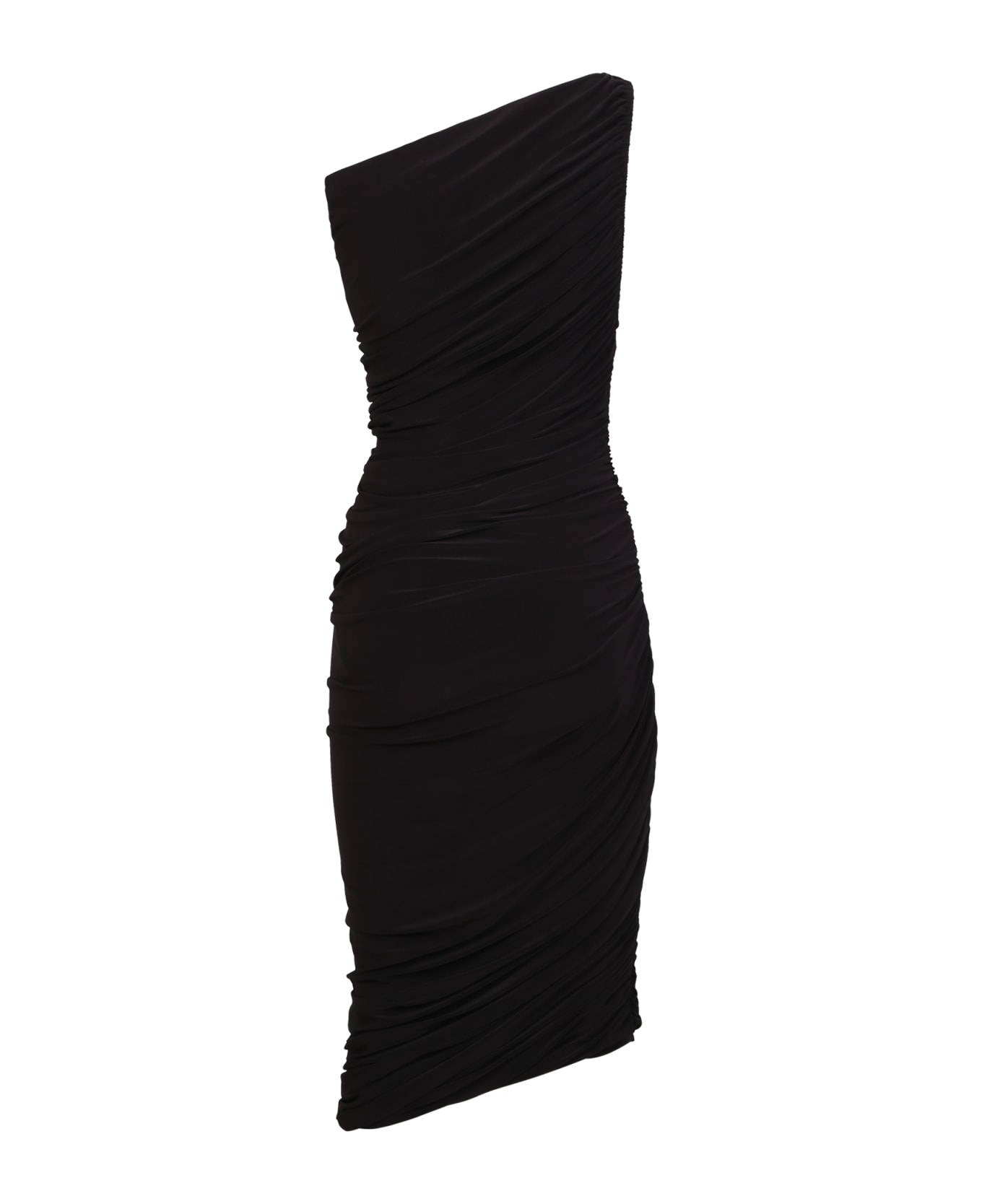 Norma Kamali Diana One-shoulder Dress Black - Black ワンピース＆ドレス