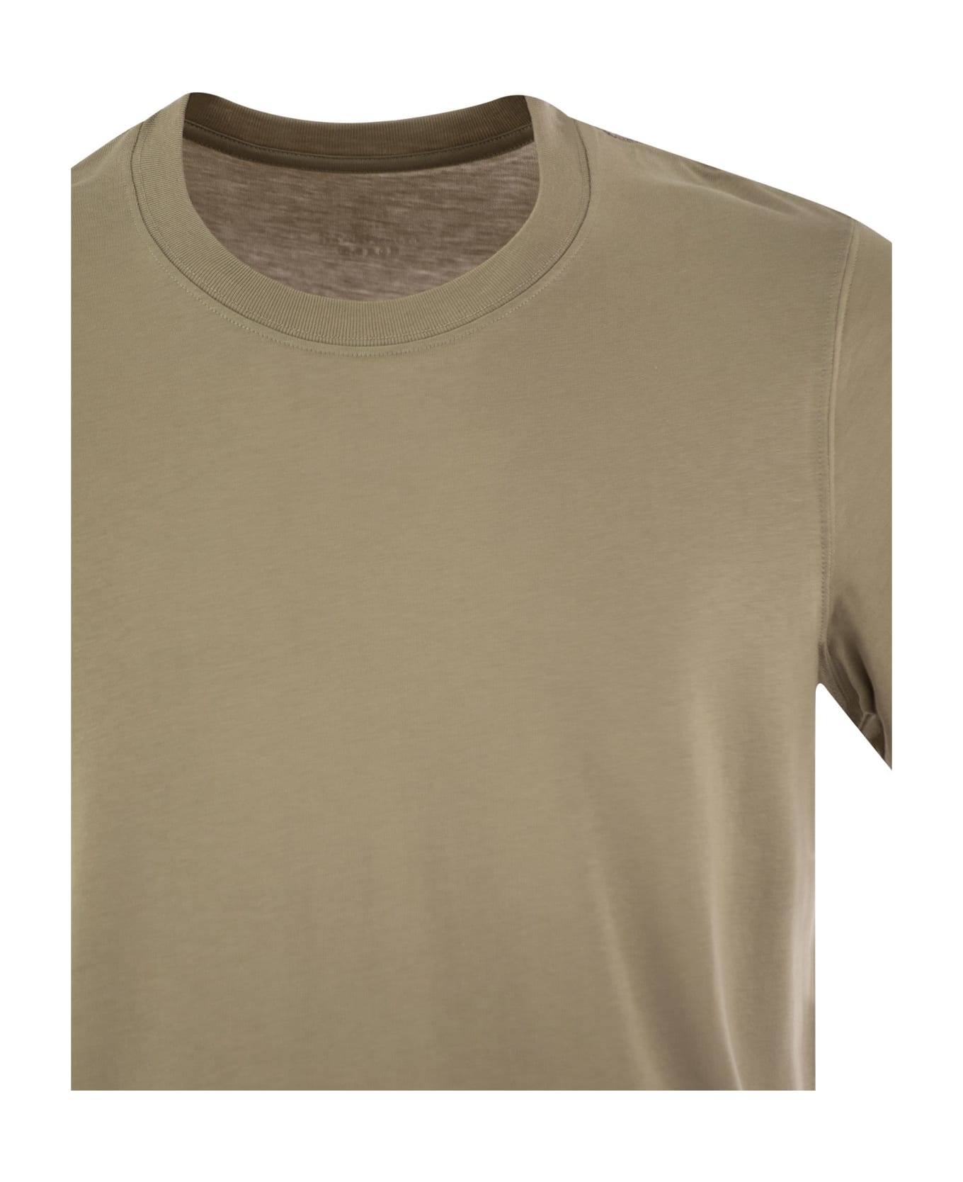 Majestic Filatures Short-sleeved T-shirt In Lyocell And Cotton - Sand