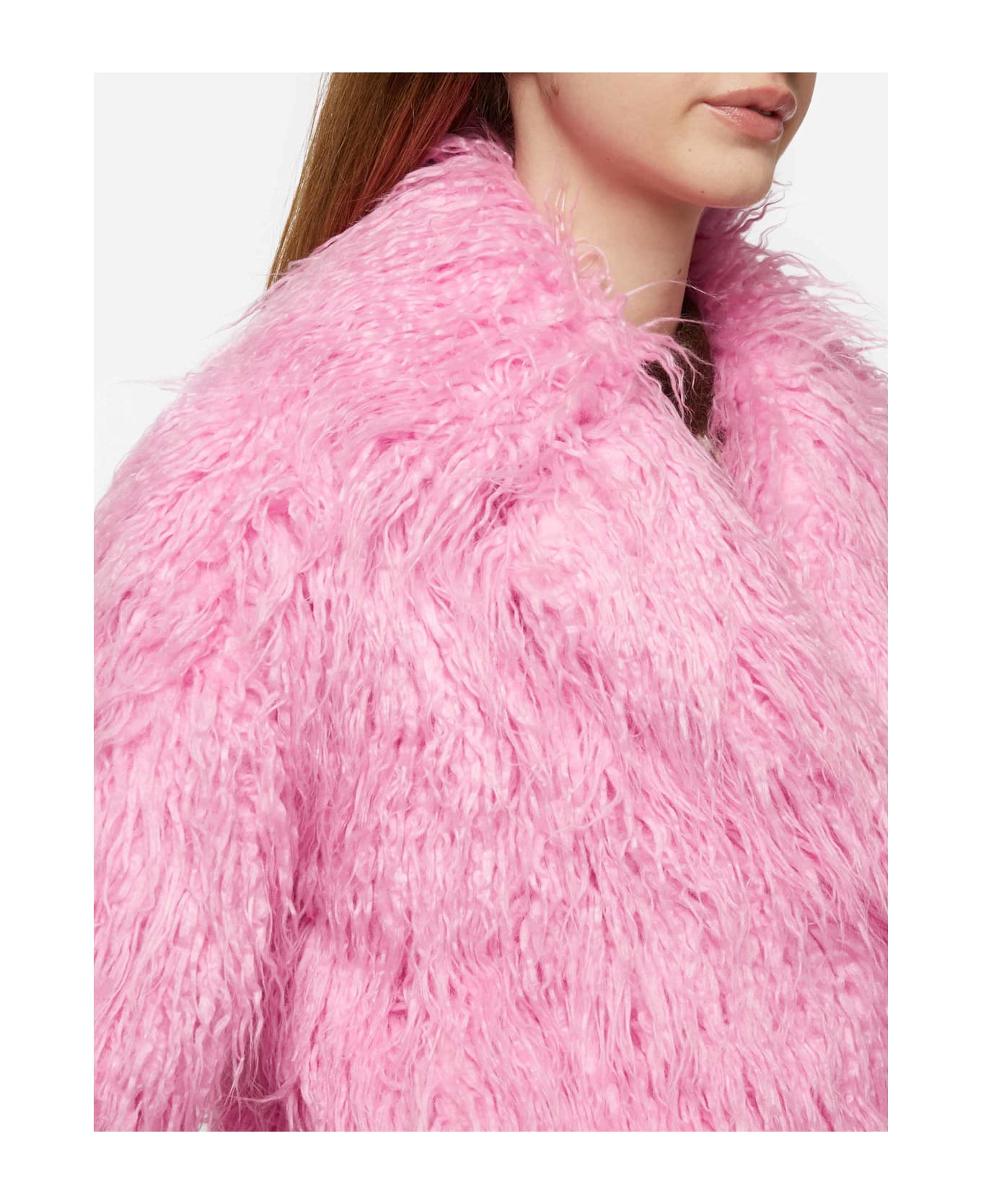 MC2 Saint Barth Pink Furry Short Jacket Sully - PINK