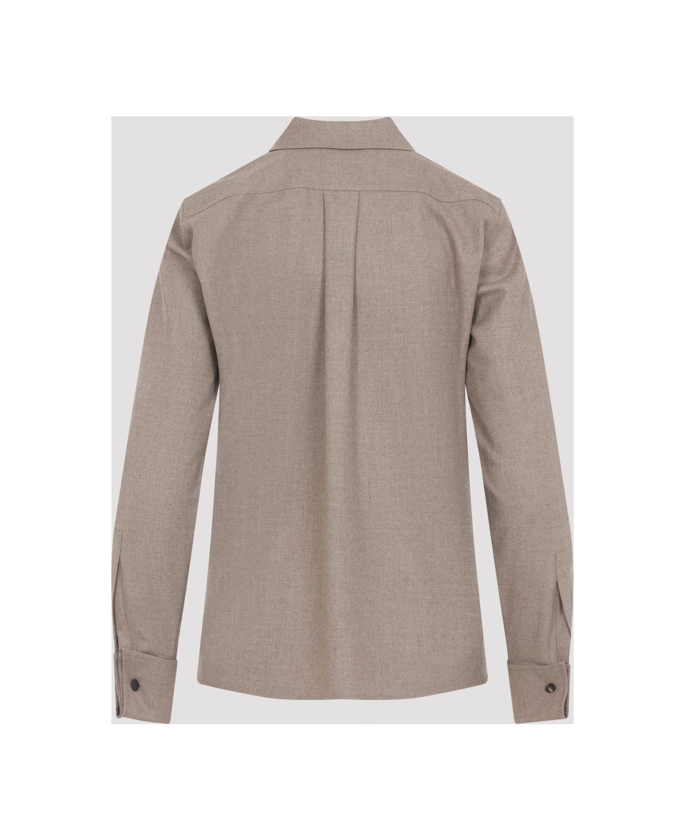 Max Mara Tebaide Foule Of Wool Shirt - Cacha Scuro