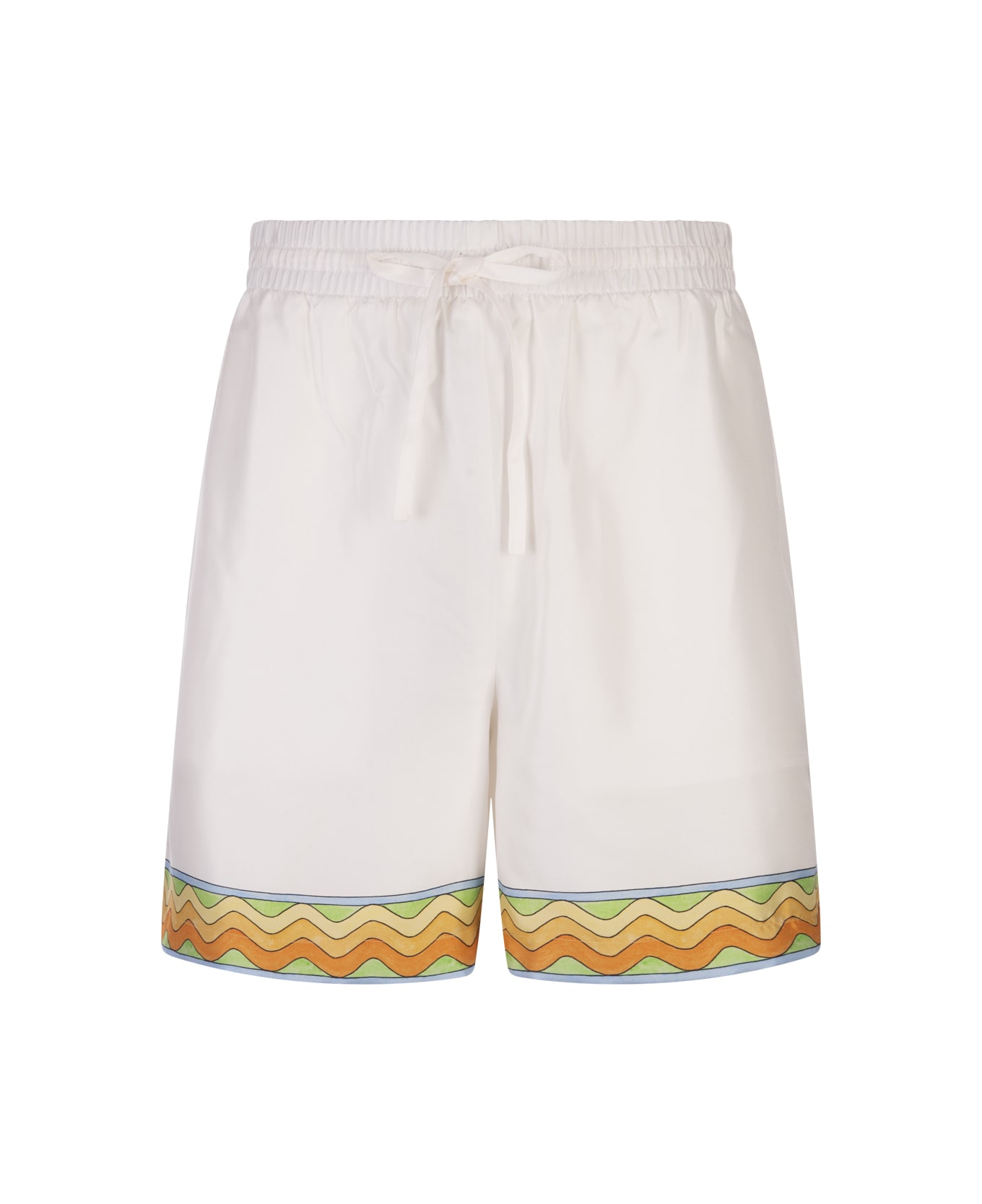 Casablanca Afro Cubism Tennis Club Silk Shorts - White ショートパンツ
