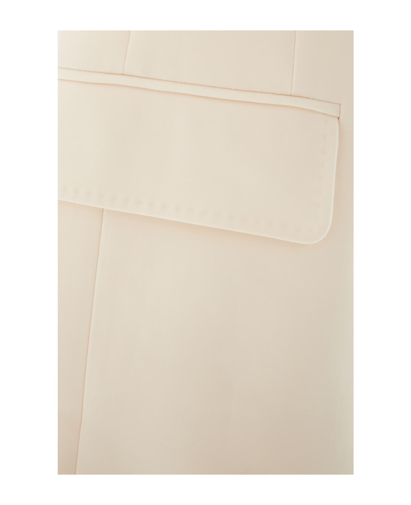 Max Mara Studio Ivory Triacetate Blend Blazer - BURRO