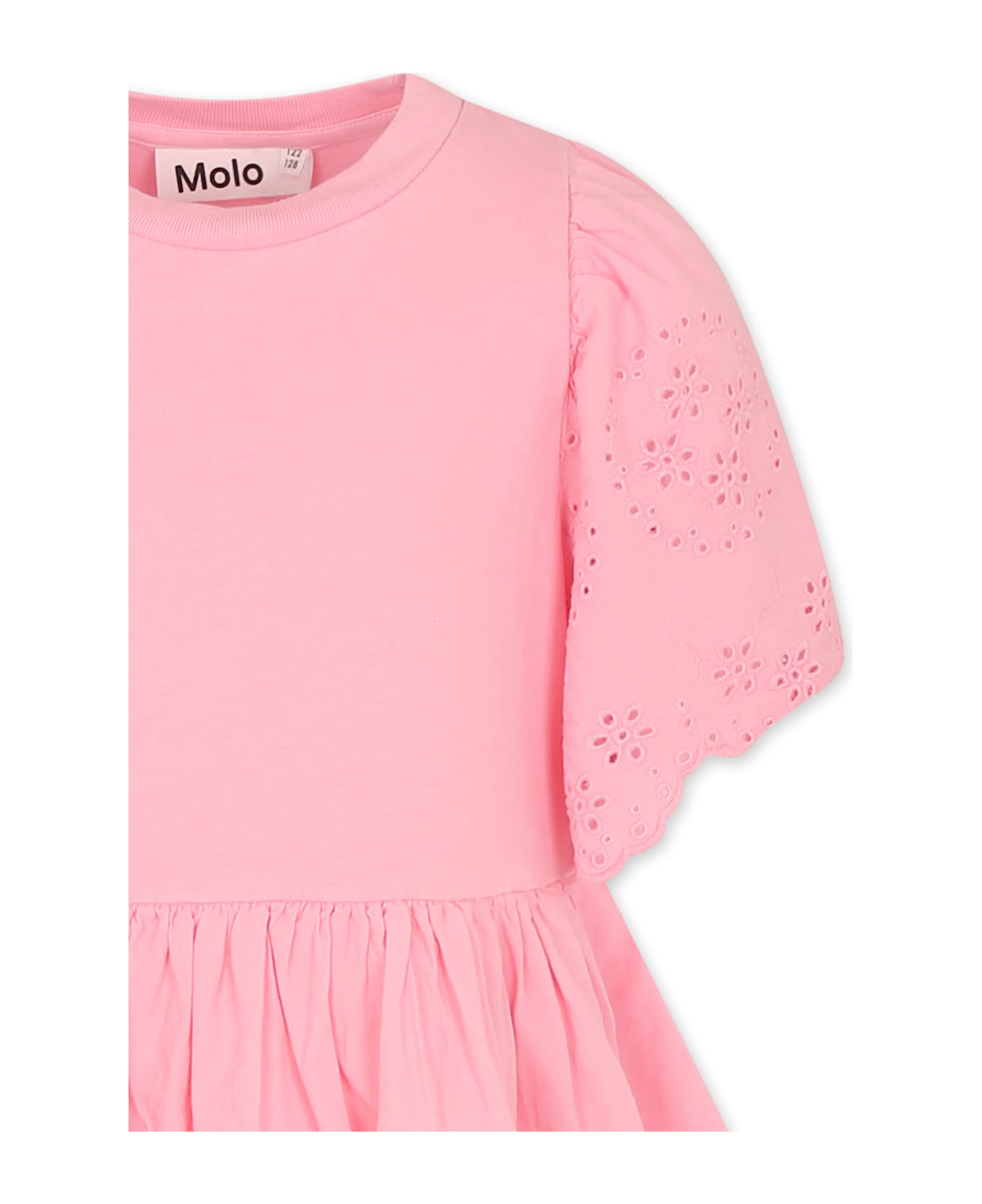 Molo Pink Dress For Girl - Pink