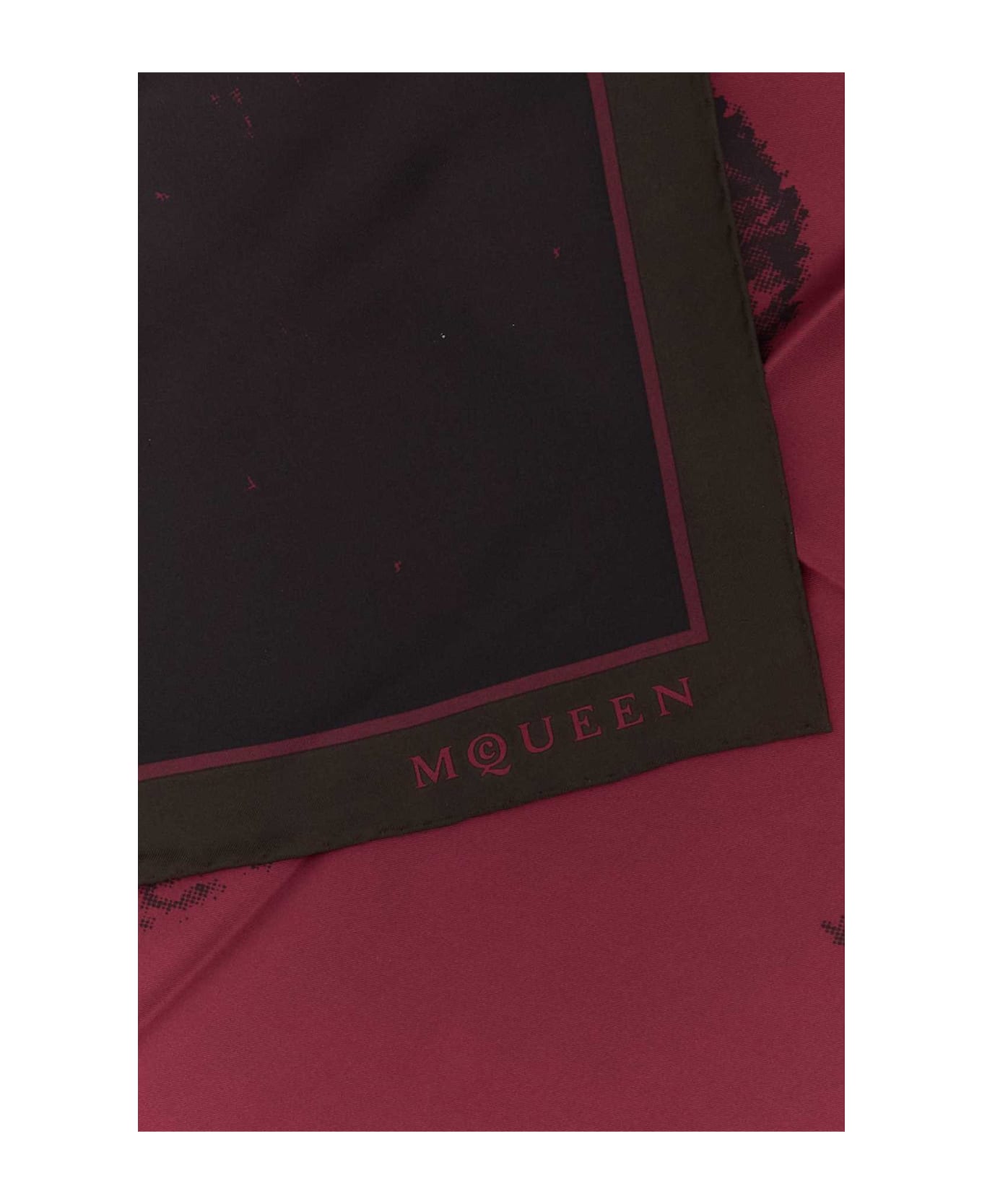 Alexander McQueen Printed Twill Foulard - BORDEAUXBLUE