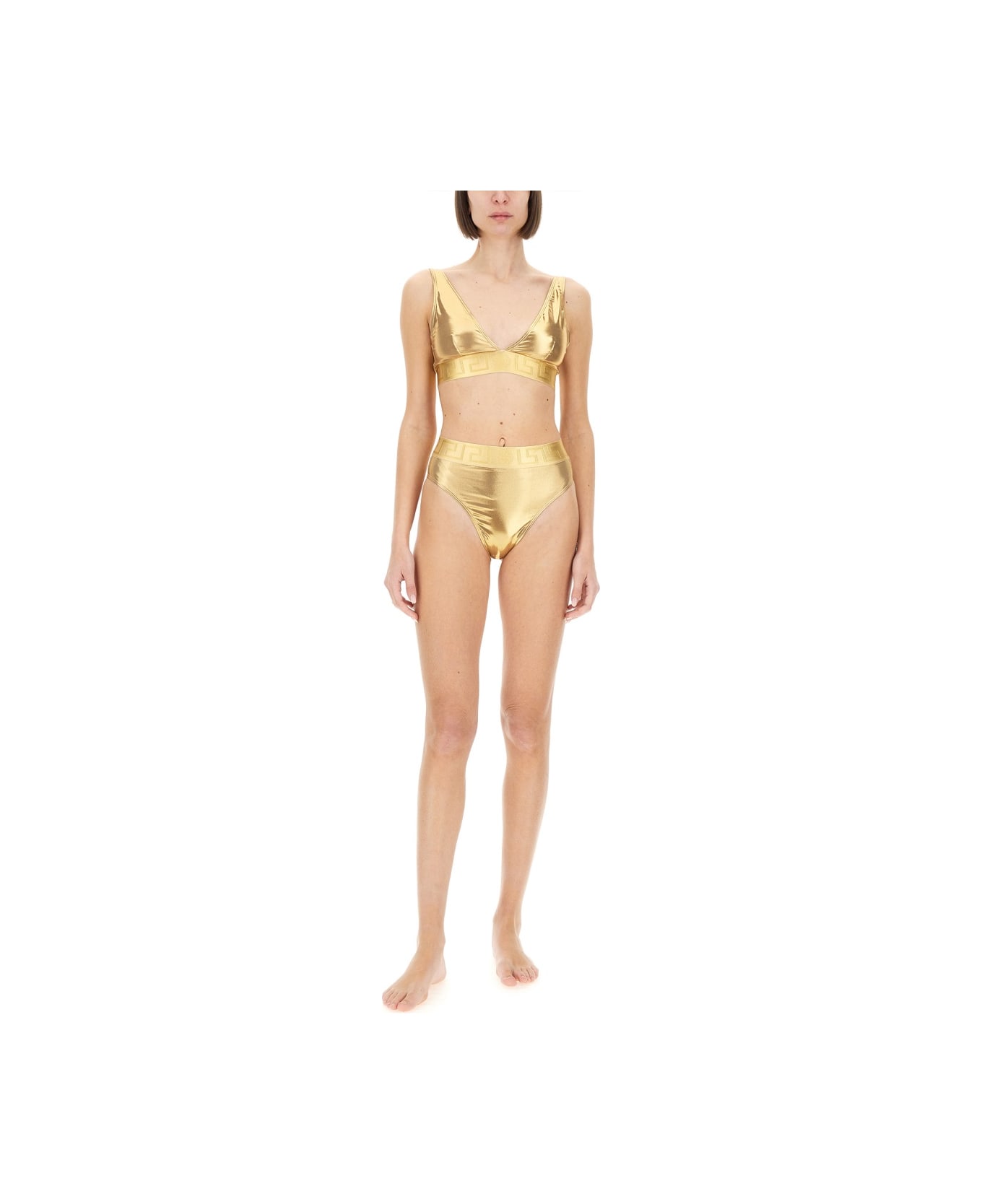 Versace Gold Tone Swimwear - GOLD