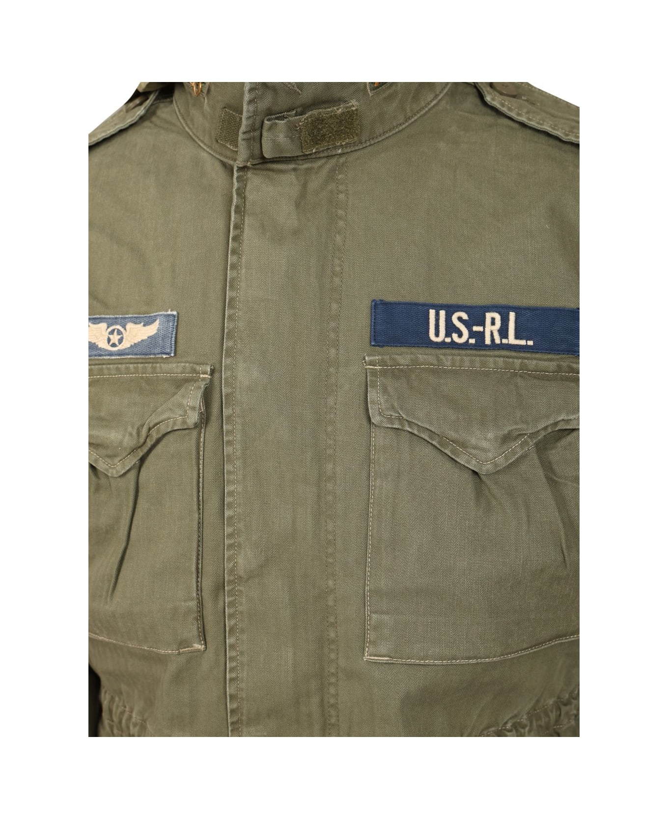 Ralph Lauren Cotton Jacket - OLIVE MOUNTAIN W/ PATCHES