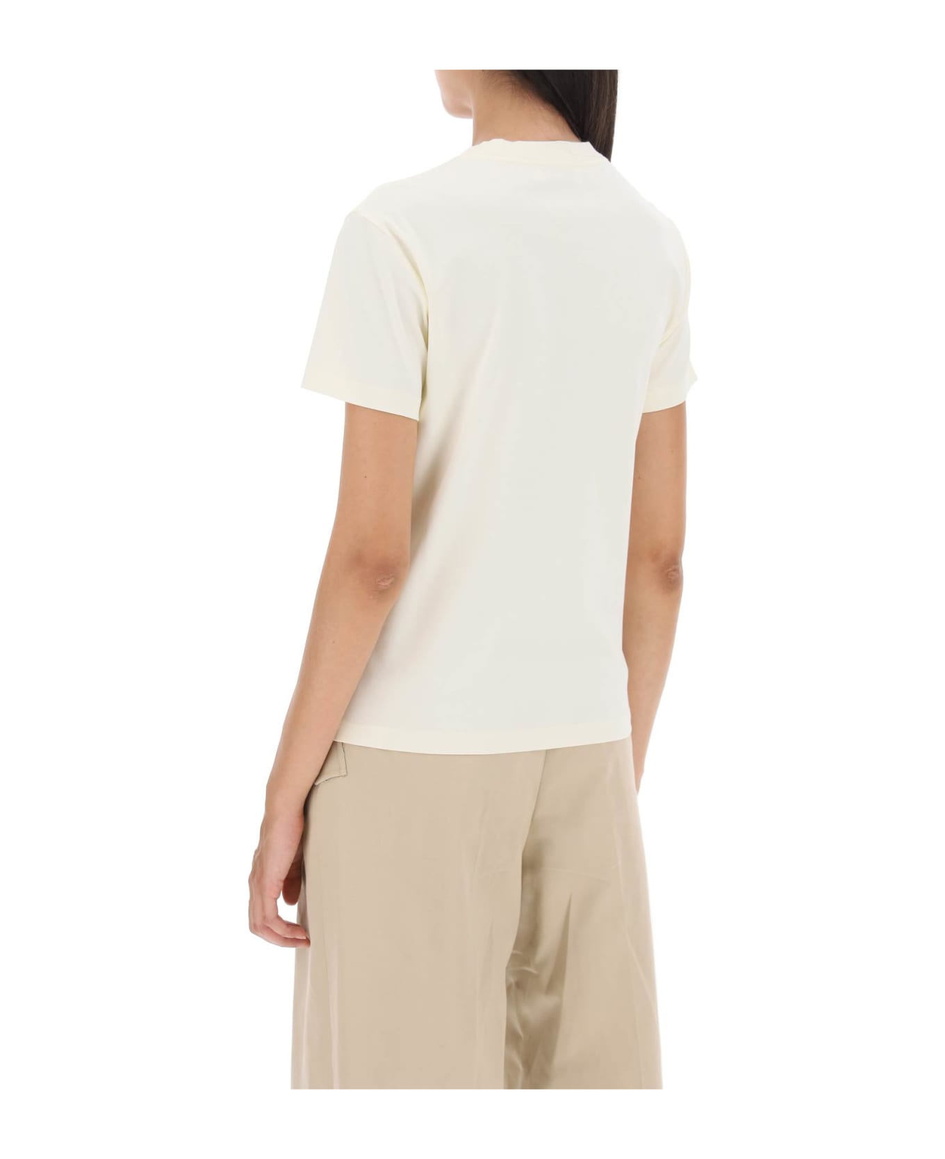 Lanvin Embroidered Lanvin Regular T-shirt - CREMA (White)