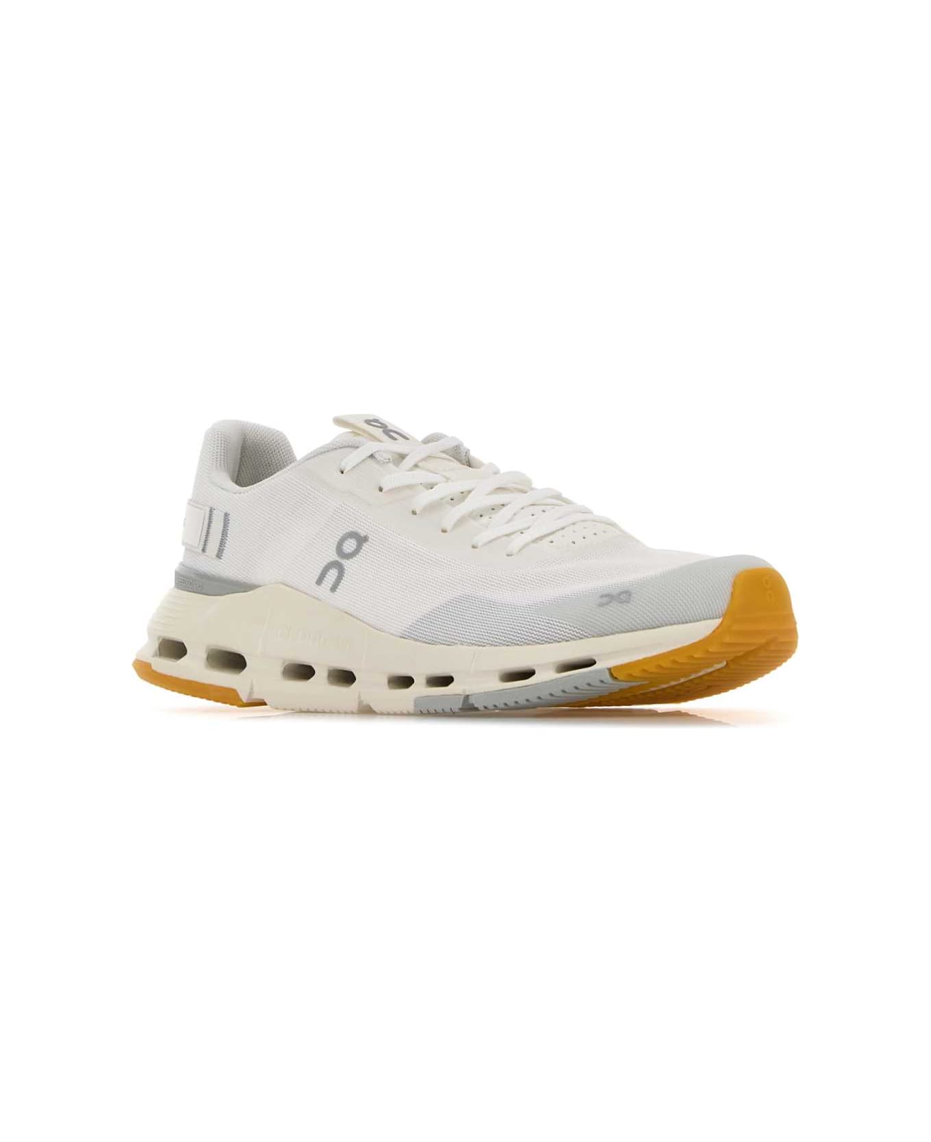 ON White Fabric Cloudnova Form 2 Sneakers - WHITEIVORY