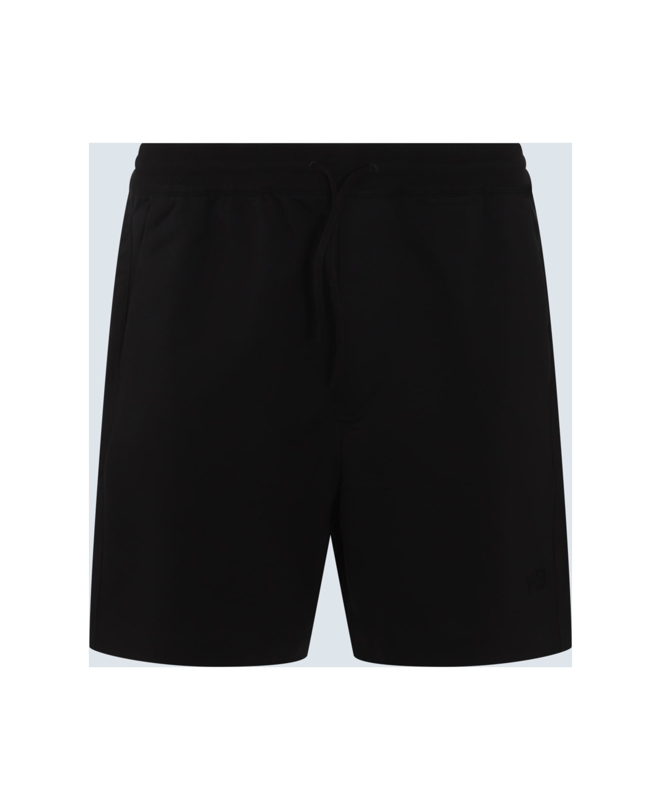 Y-3 Black Cotton Blend Shorts - Black