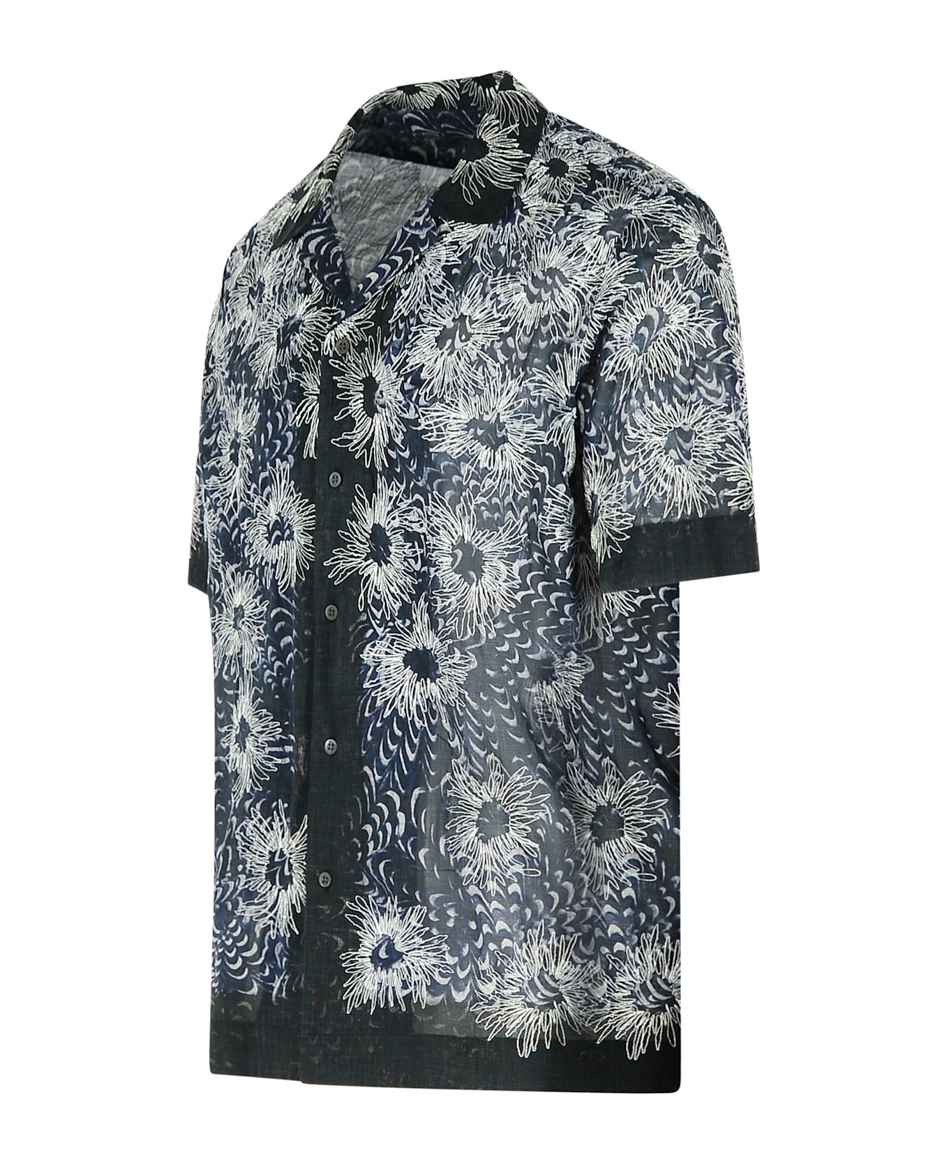 Dries Van Noten 
carltone
 Navy Cotton Shirt - Navy