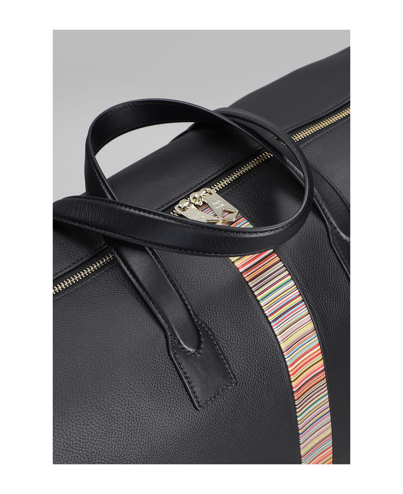 Paul Smith Holdall Hand Bag In Black Leather - black