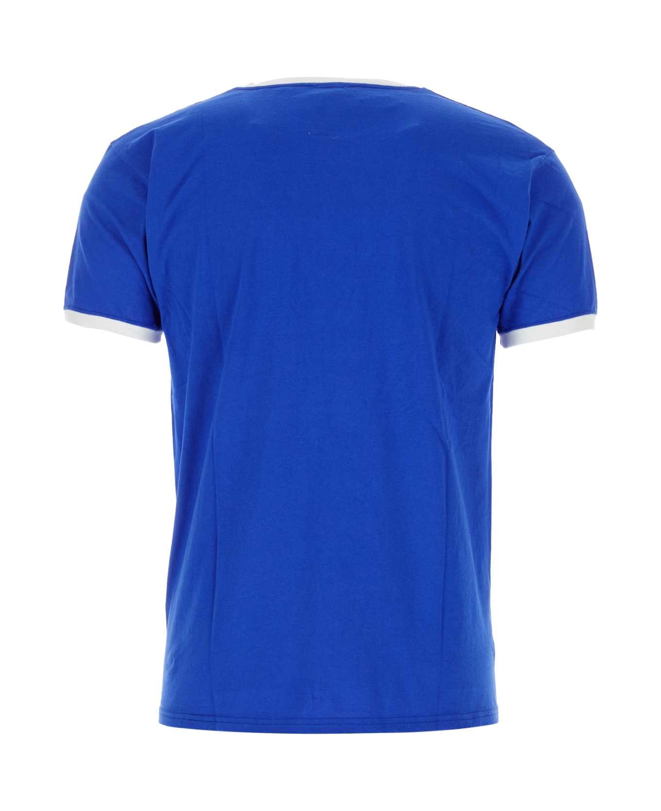 Wild Donkey Electric Blue Cotton T-shirt - ROYWHI Tシャツ