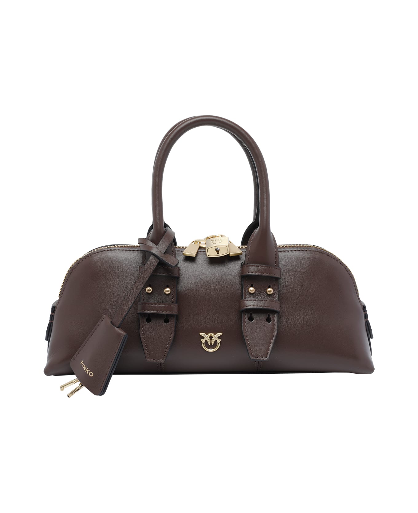Pinko Bowling Baguette Bag - Brown