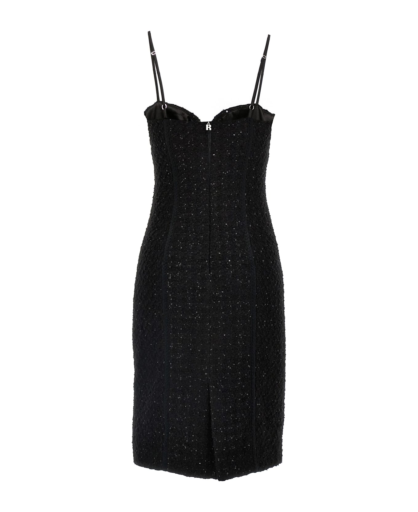 Rotate by Birger Christensen Bouclé Midi Dress - Nero