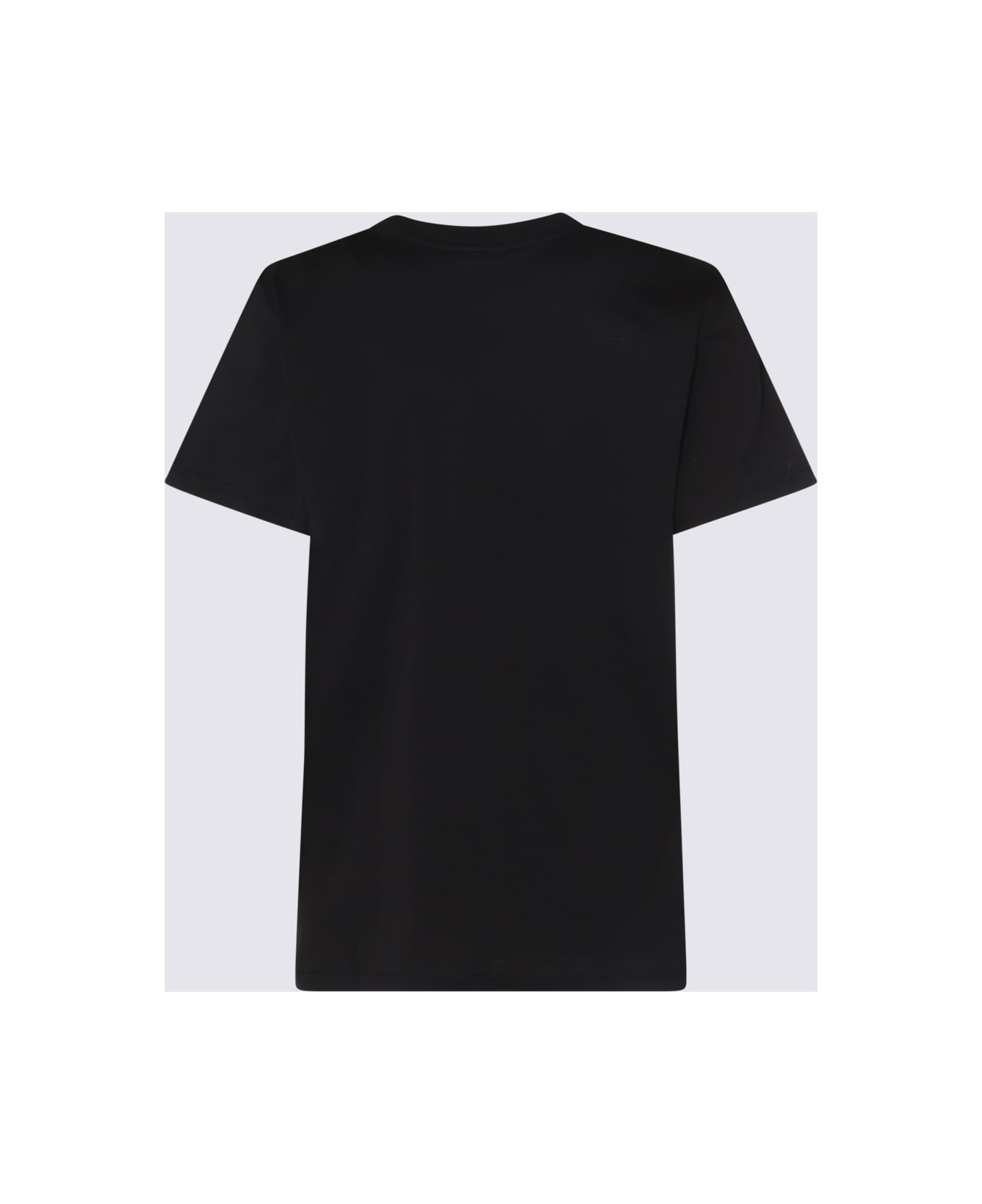 Ganni Black Cotton T-shirt - Black