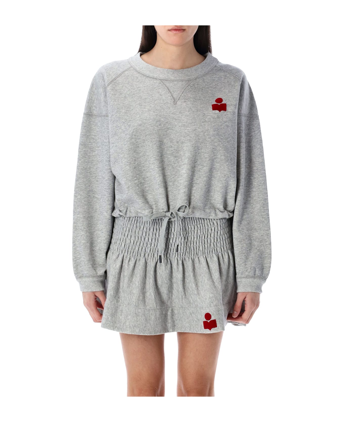 Marant Étoile Margo Cropped Hoodie - GREY
