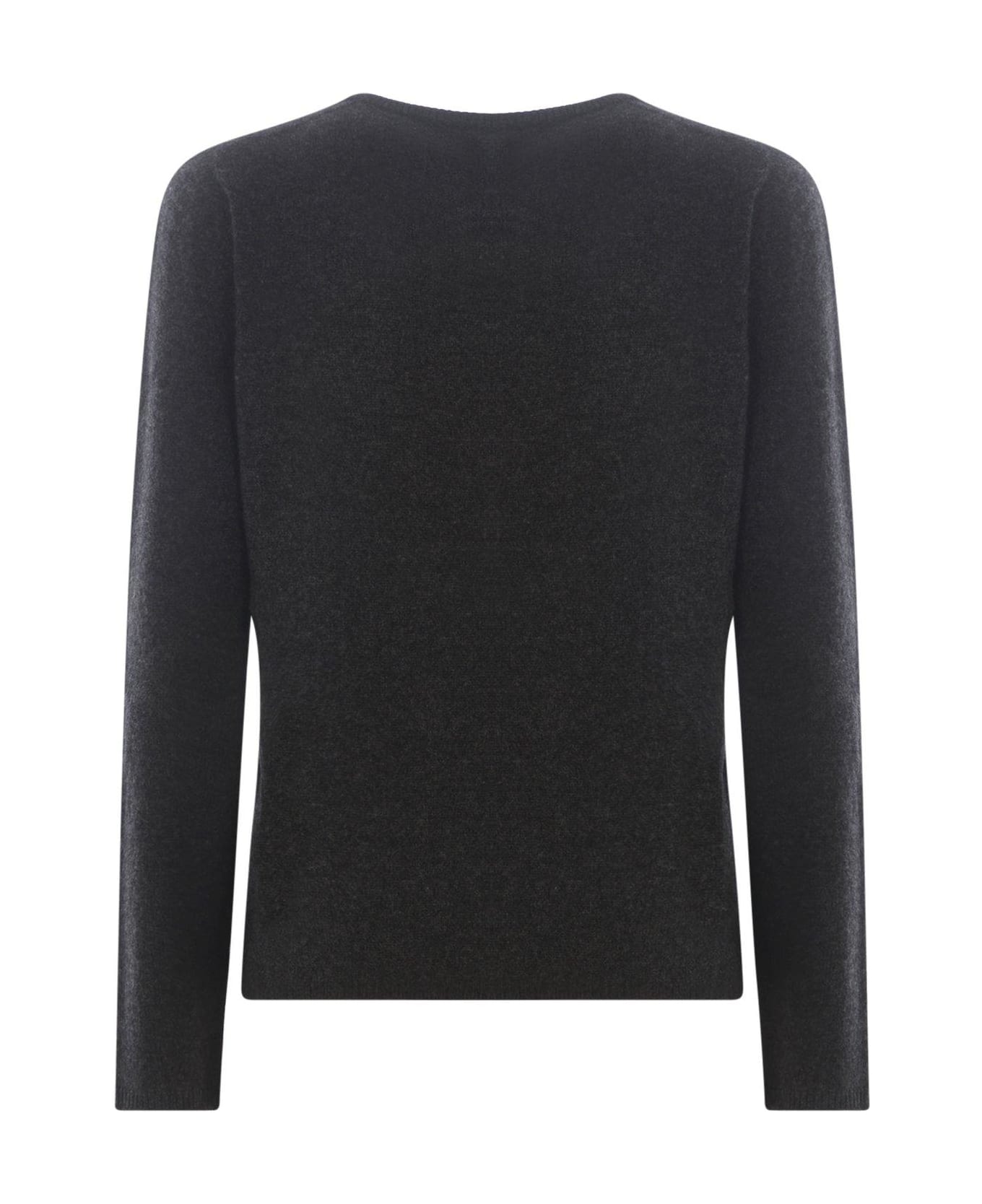 'S Max Mara Quinto Wool V Neck Slim Sweater - Grey