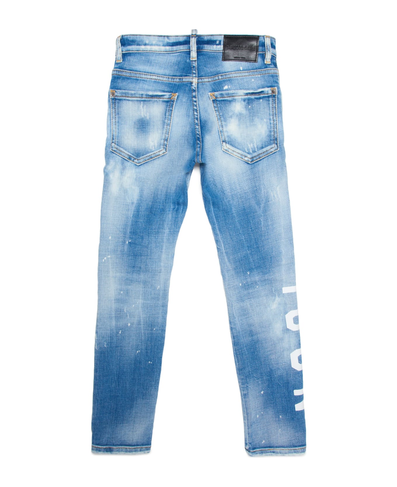Dsquared2 D2p31lvm Cool Guy-icon Trousers Dsquared Jeans Cool Guy Skinny Light Blue With Tears And Logo - Blue denim
