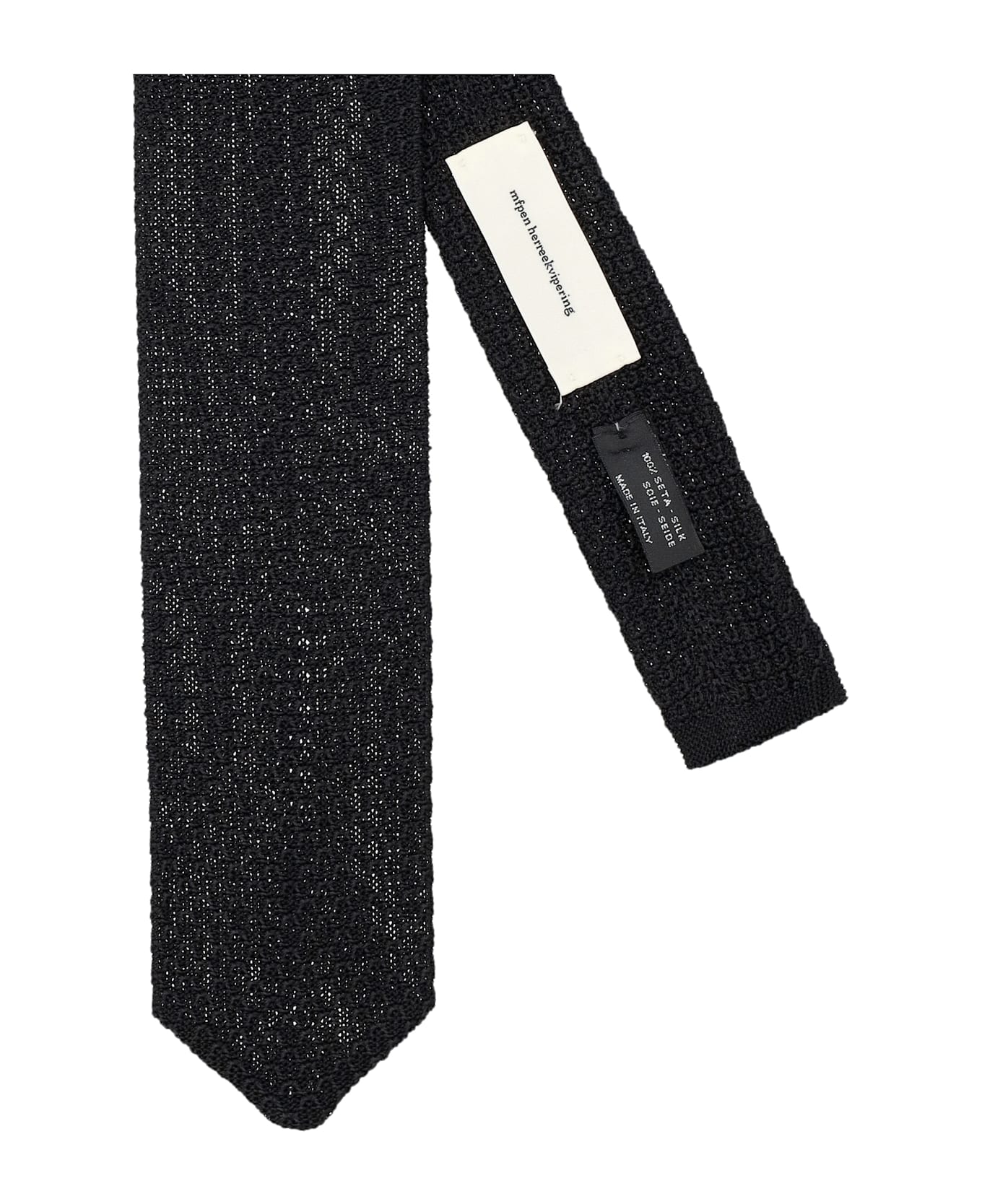 mfpen Silk Formal Tie - BLACK SILK