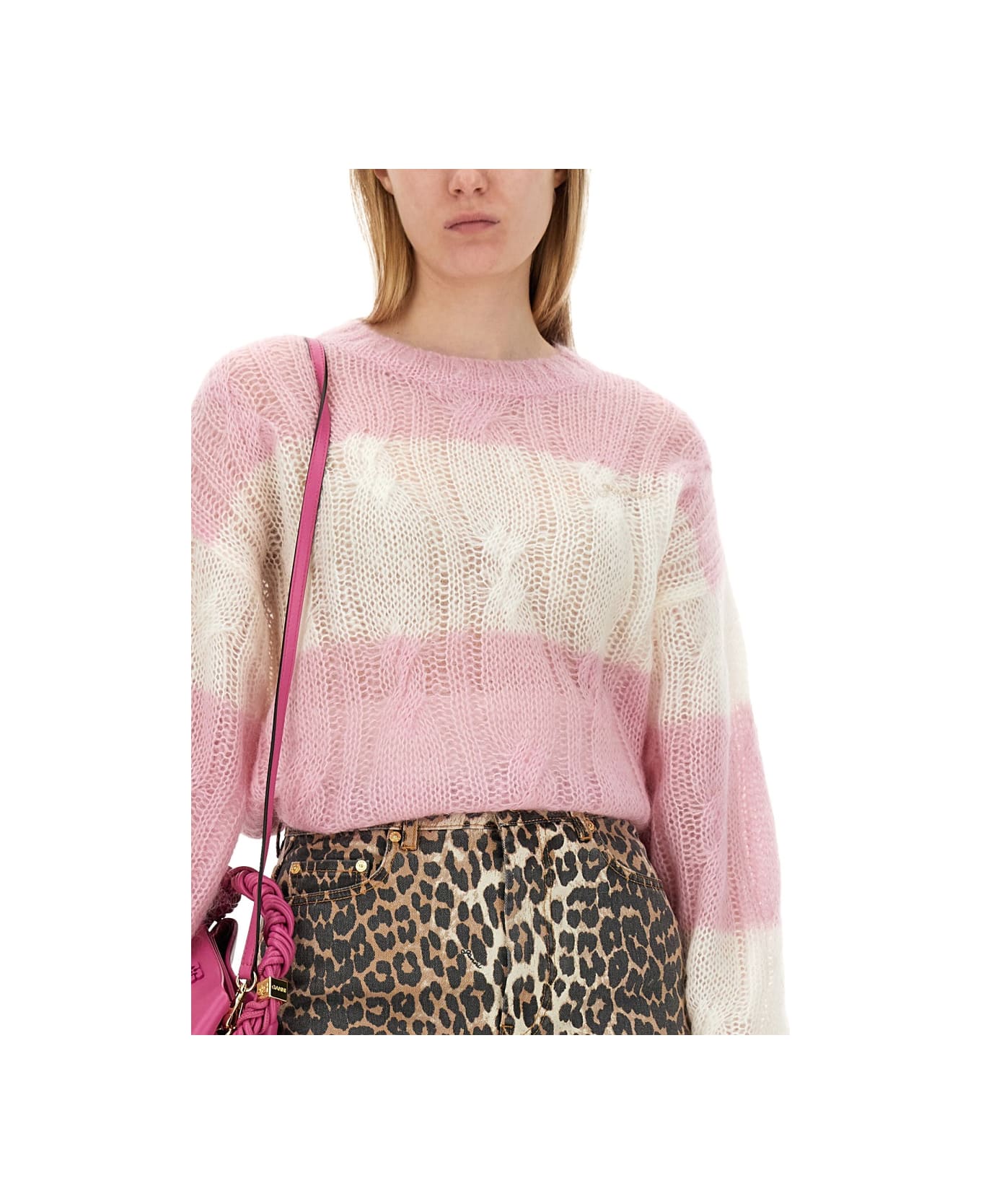 Ganni Cable-knit - PINK